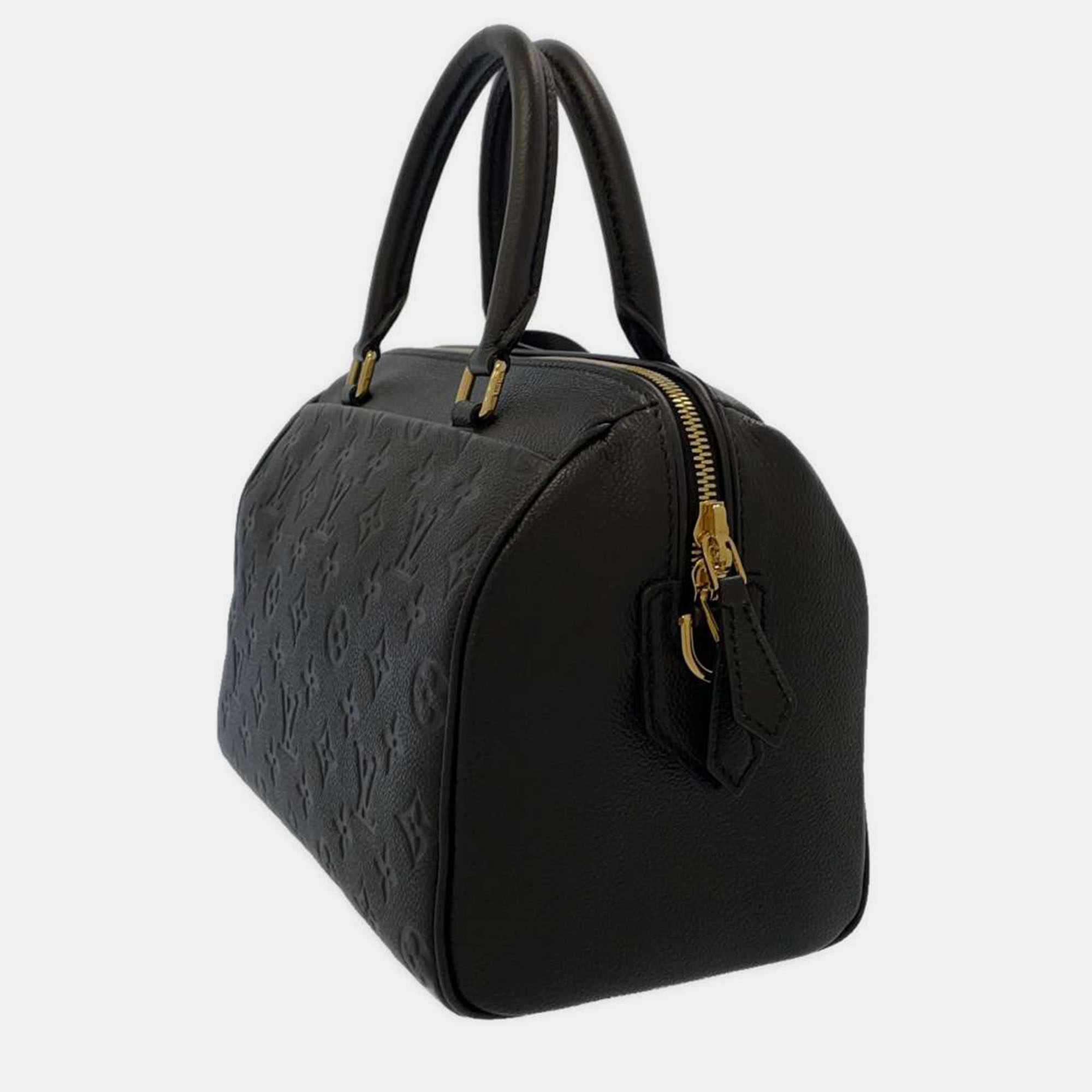

Louis Vuitton Black Monogram Empreinte Leather Speedy Bandouliere 25 Satchel