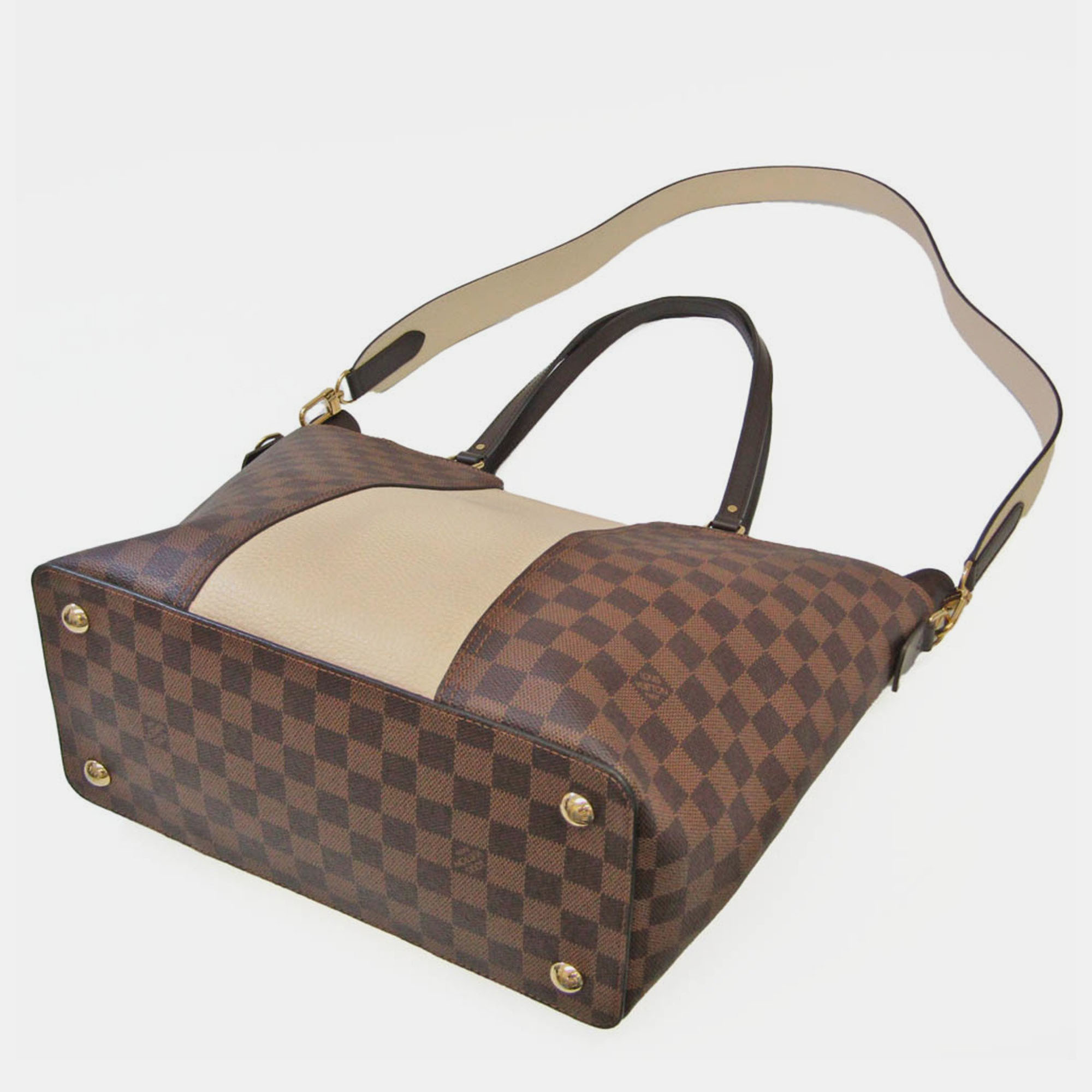 

Louis Vuitton Beige Damier Ebene Canvas Jersey Tote Bag