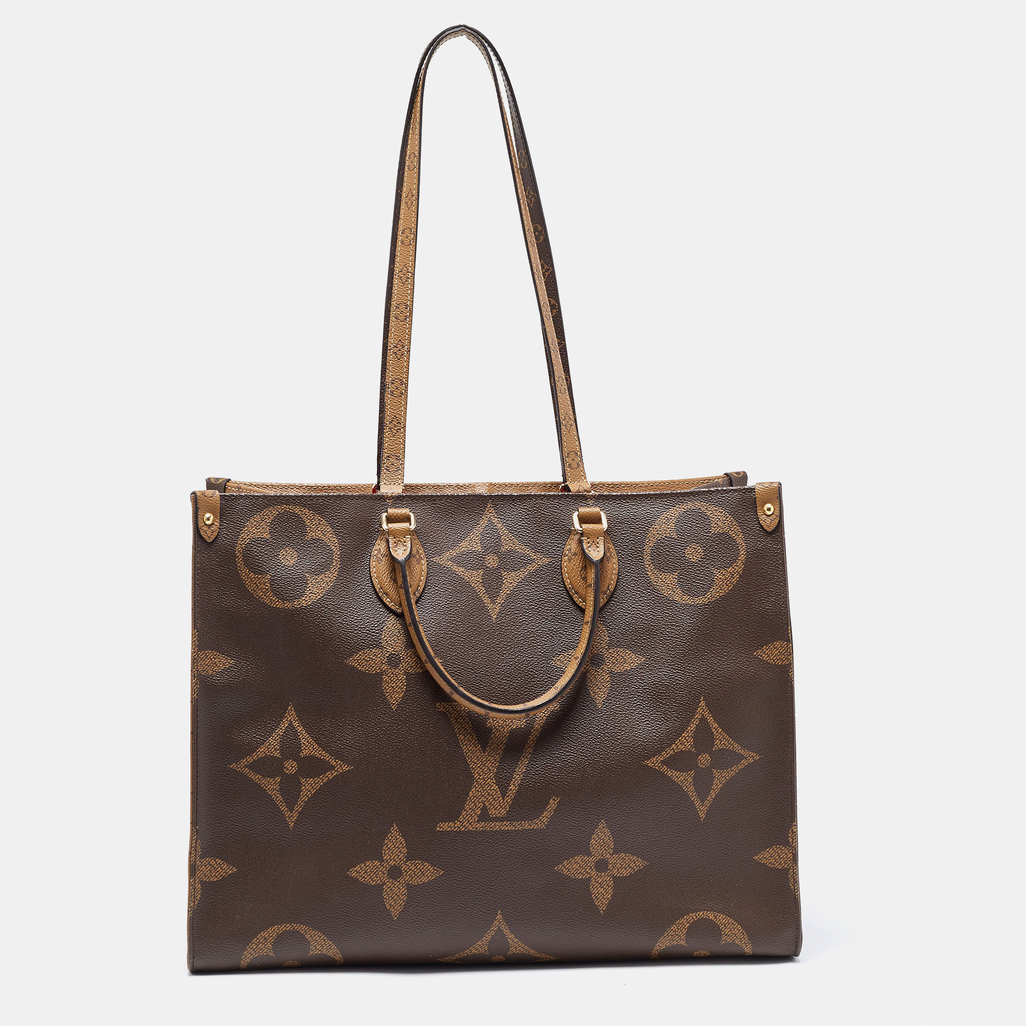 

Louis Vuitton Monogram Reverse Giant Canvas OnTheGo GM Bag, Brown