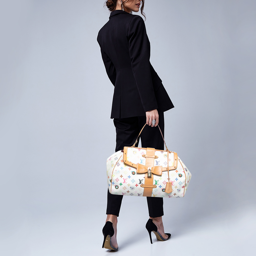 

Louis Vuitton White Monogram Multicolore Canvas Murakami Eye Love You Bag
