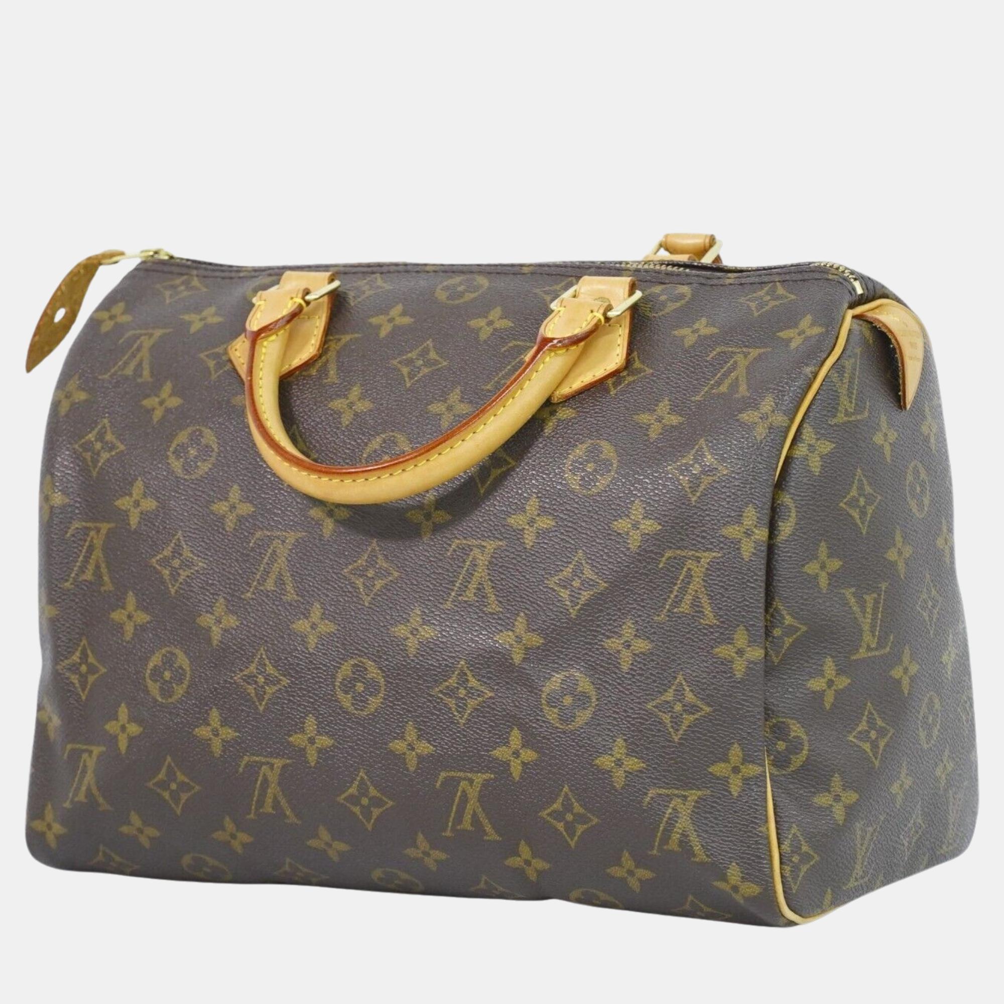 

Louis Vuitton Brown Canvas Speedy 30 Handbag