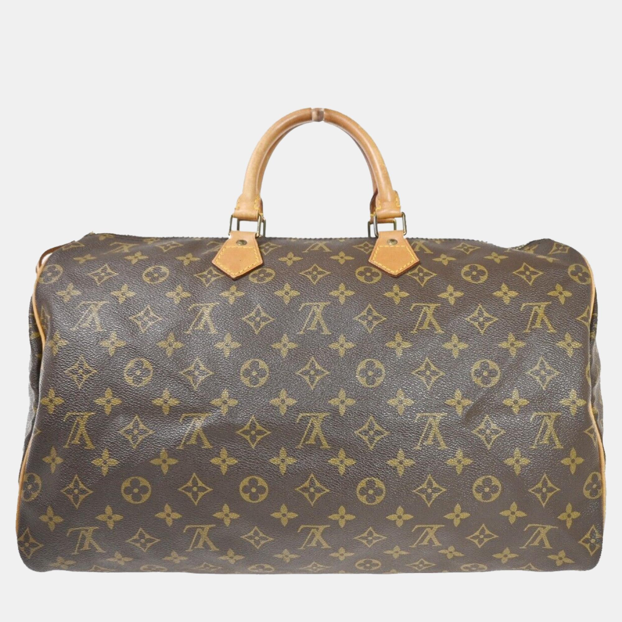 Louis Vuitton Speedy Damier Ebene (Without Accessories) 25 Brown in  Canvas/Leather with Brass - US