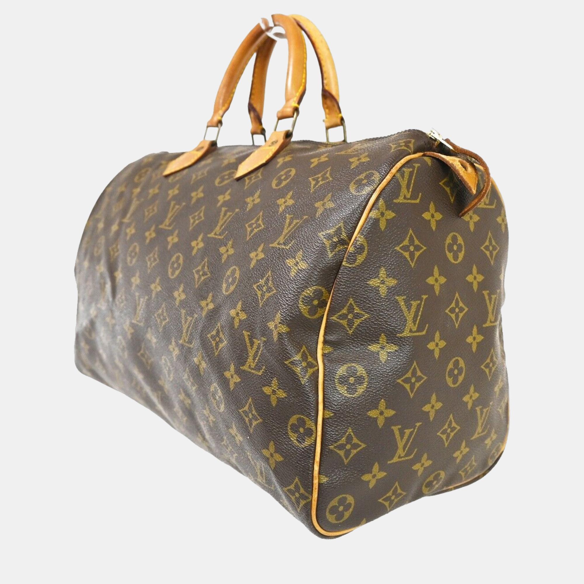 

Louis Vuitton Brown Canvas Speedy 40 handbag