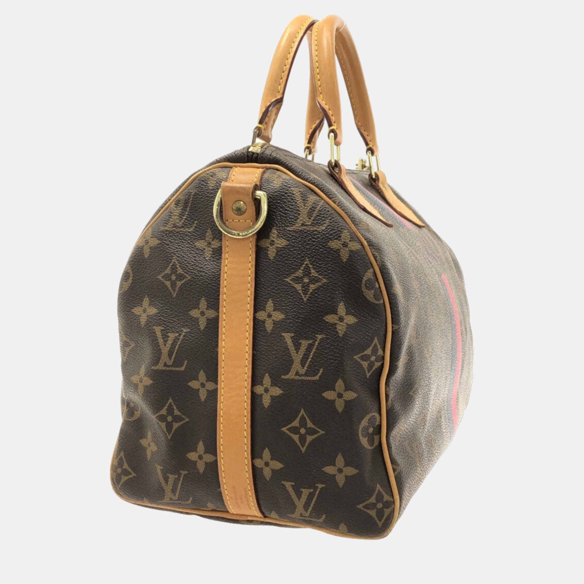 

Louis Vuitton Brown Canvas Speedy Bandouliere 30 handbag