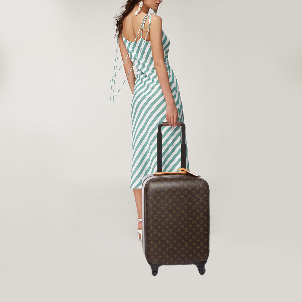 

Louis Vuitton Monogram Canvas Zephyr 55 Rolling Suitcase, Brown