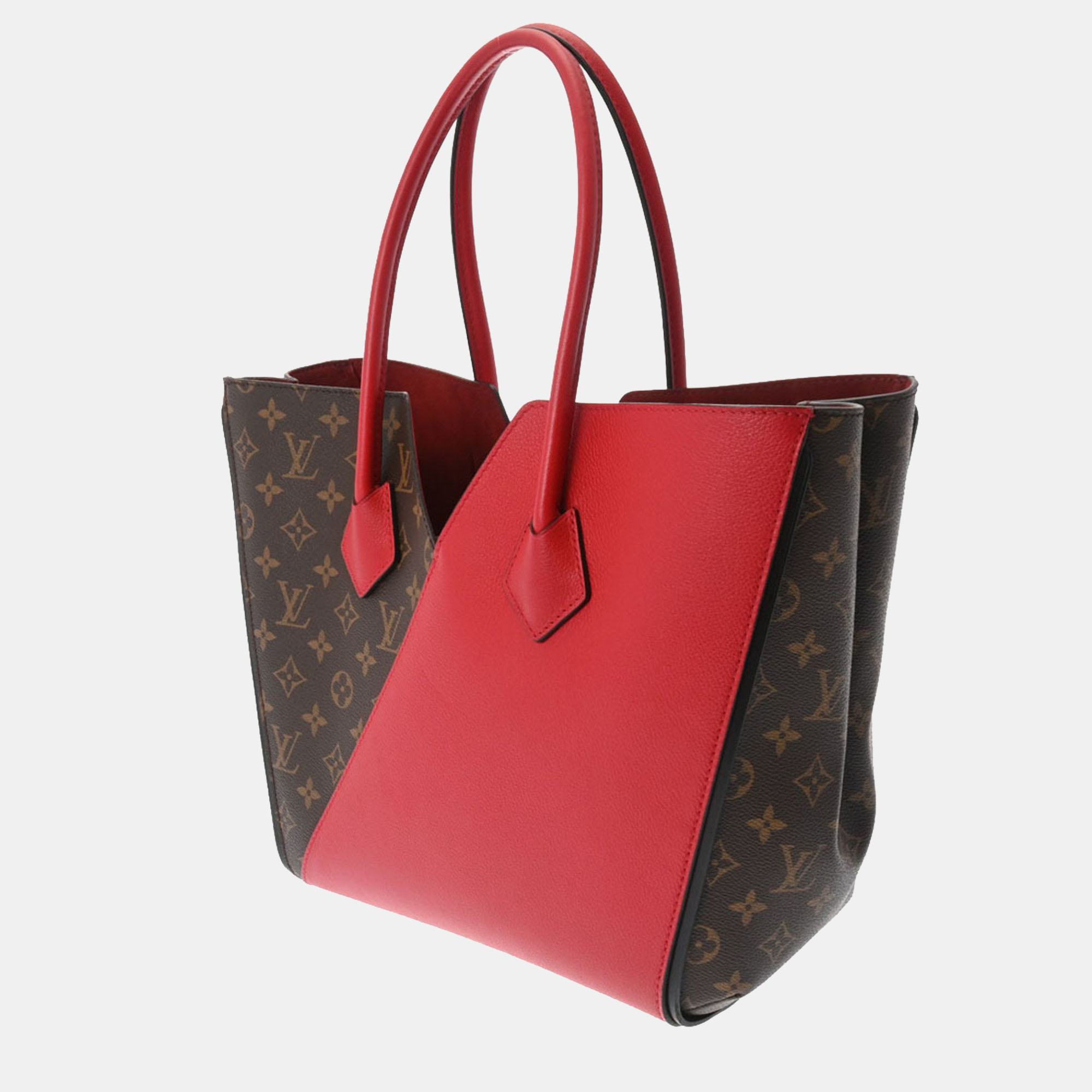 

Louis Vuitton Red Leather and Monogram Canvas Kimono MM Tote Bag