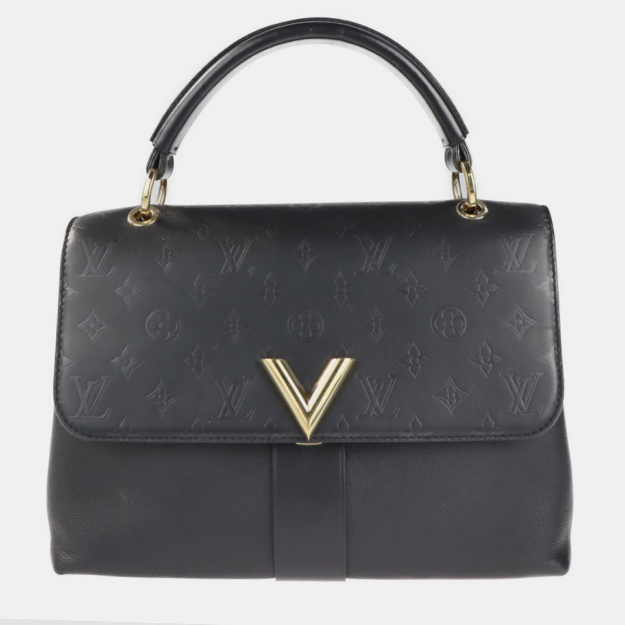 Pre-owned Louis Vuitton Black Monogram Leather Monogram Very One Handle Bag