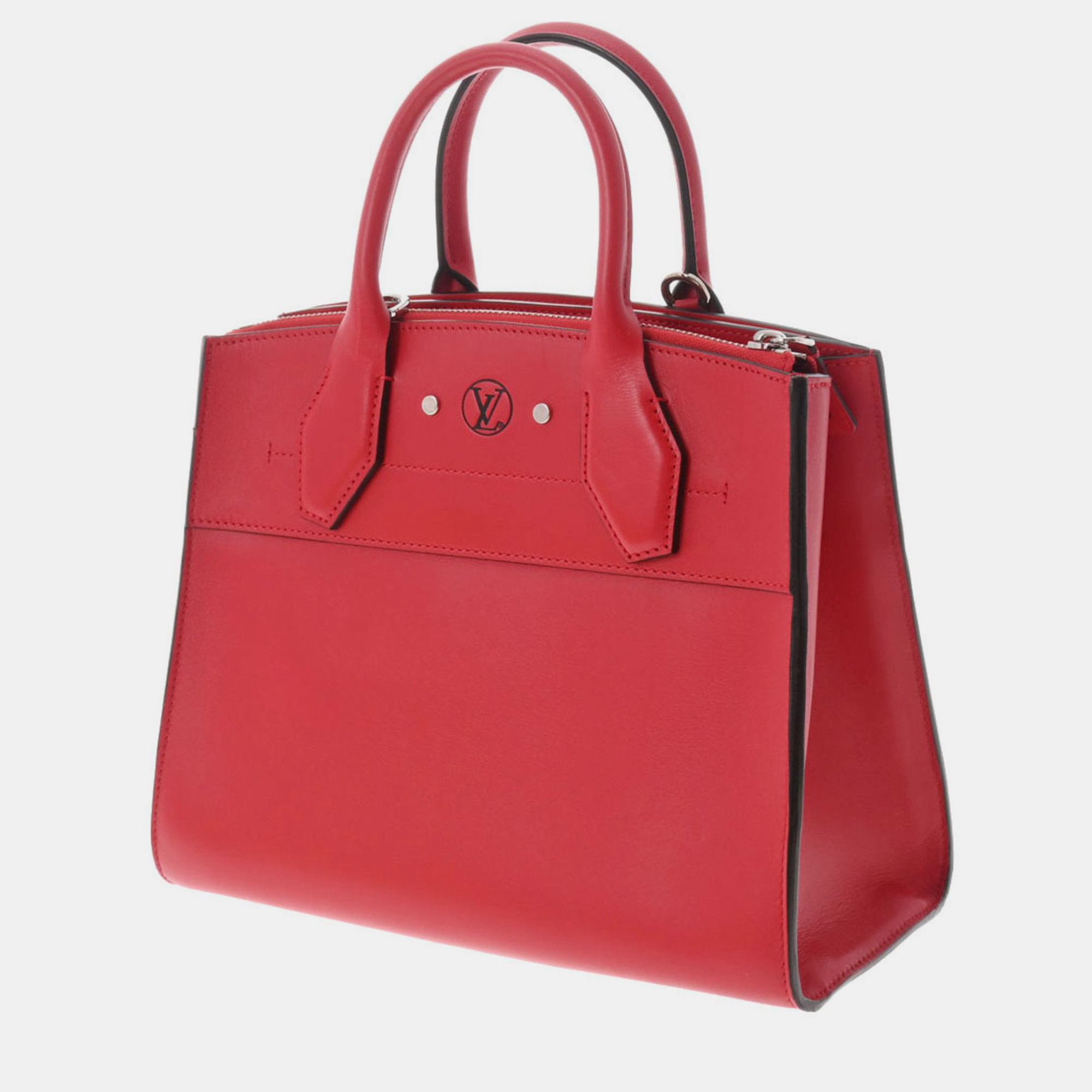

Louis Vuitton Red Leather City Steamer PM Satchel