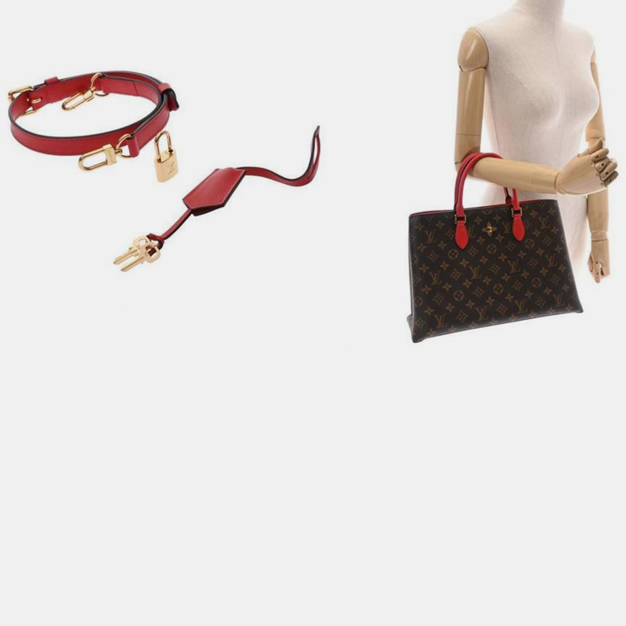 

Louis Vuitton Brown Coated Canvas  Flower Tote Bag