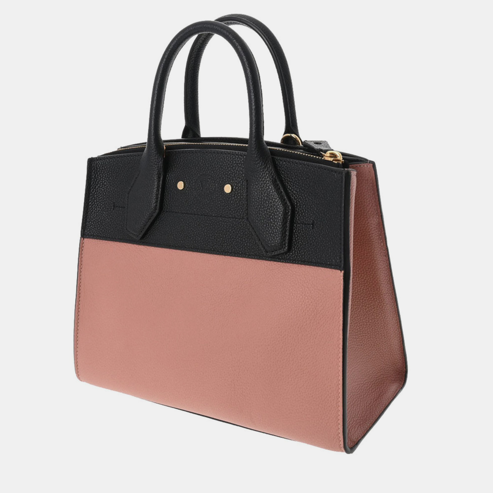 

Louis Vuitton Black/Pink Leather City Steamer PM Tote Bag