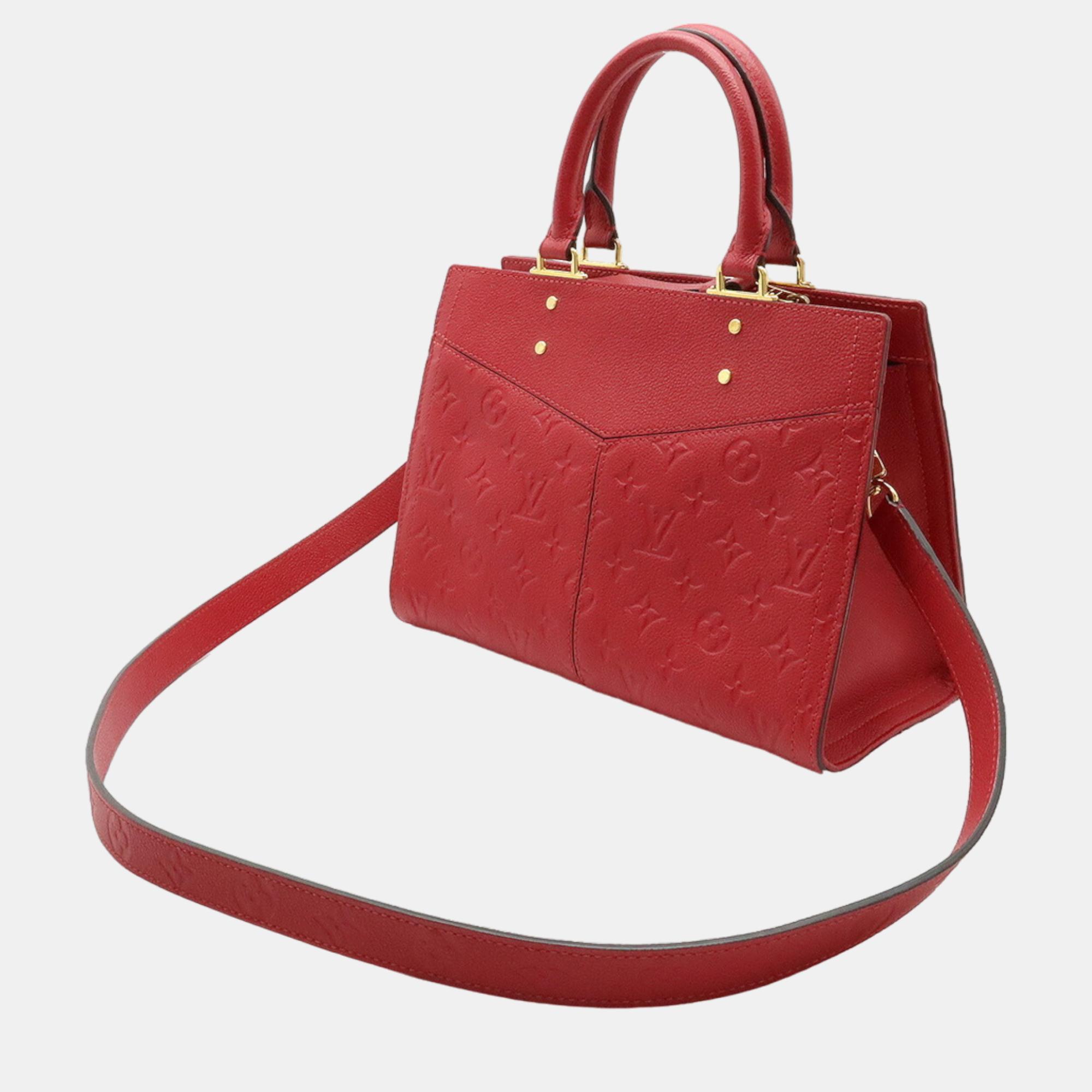 

Louis Vuitton Red Monogram Empreinte Leather Sully PM Shoulder Bag