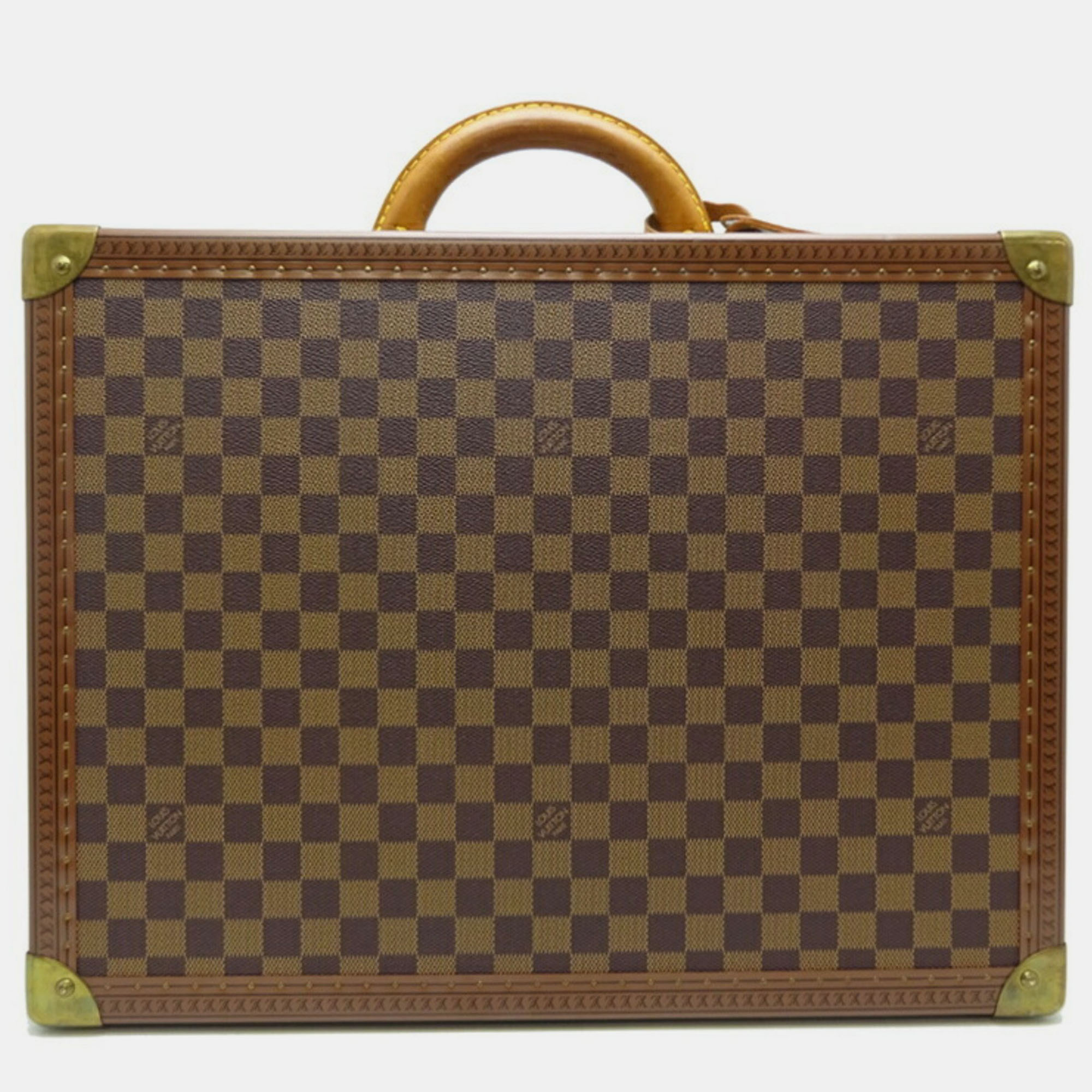 Pre-owned Louis Vuitton Brown Damier Ebene Canvas Vintage Cotteville 45 Suitcase