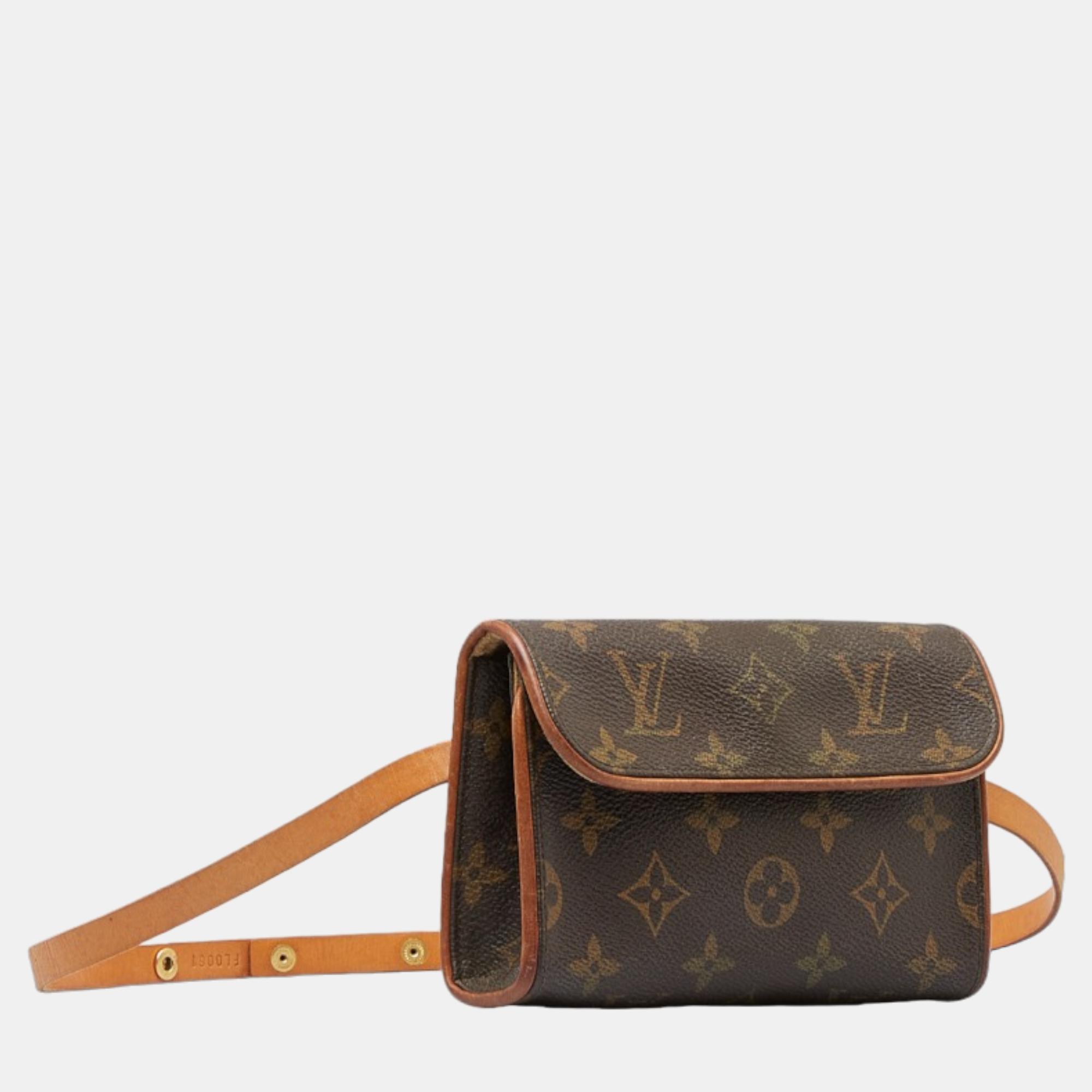 

Louis Vuitton Brown Canvas Monogram Pochette Florentine Belt Bag