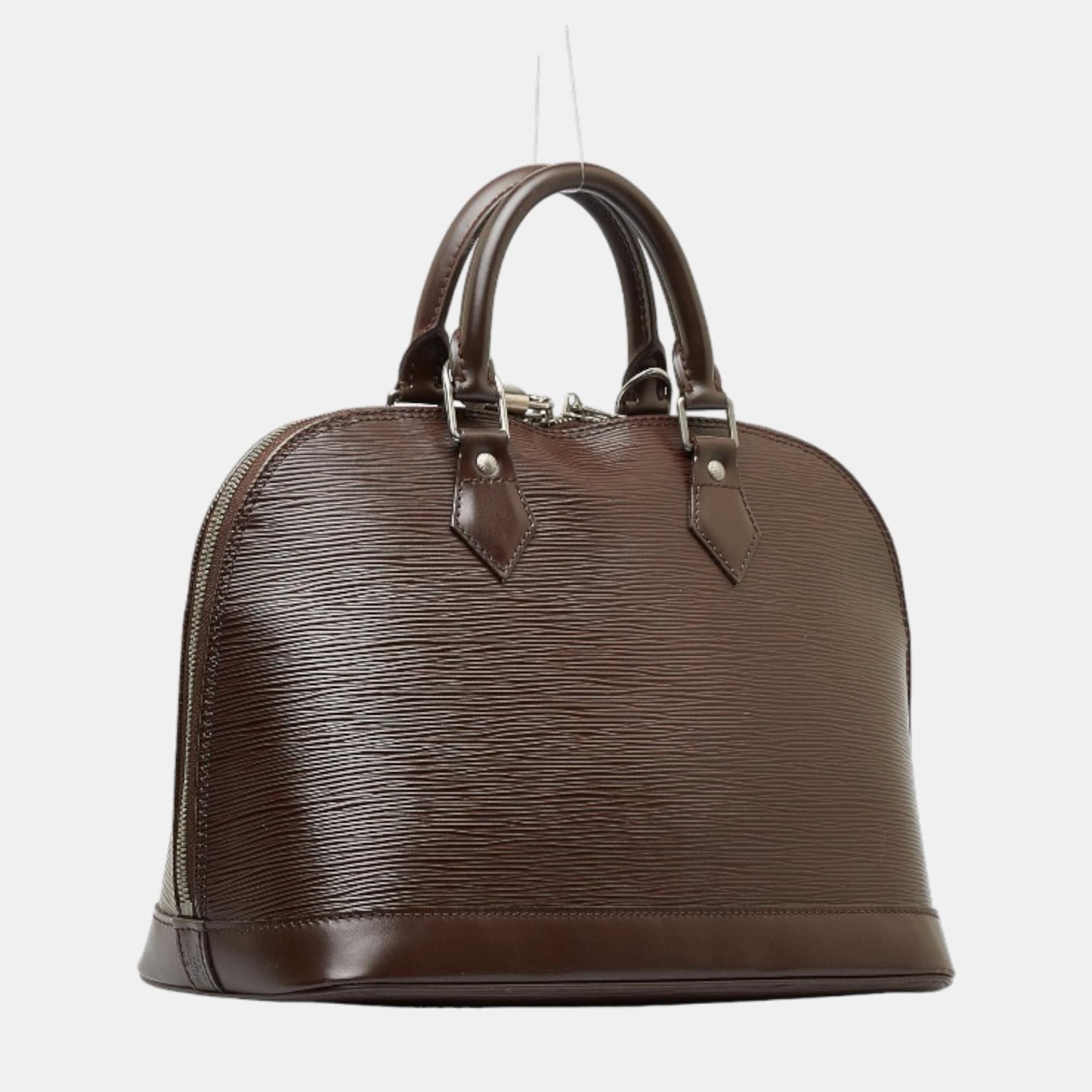 

Louis Vuitton Brown Animal skin Epi Alma PM Handbag