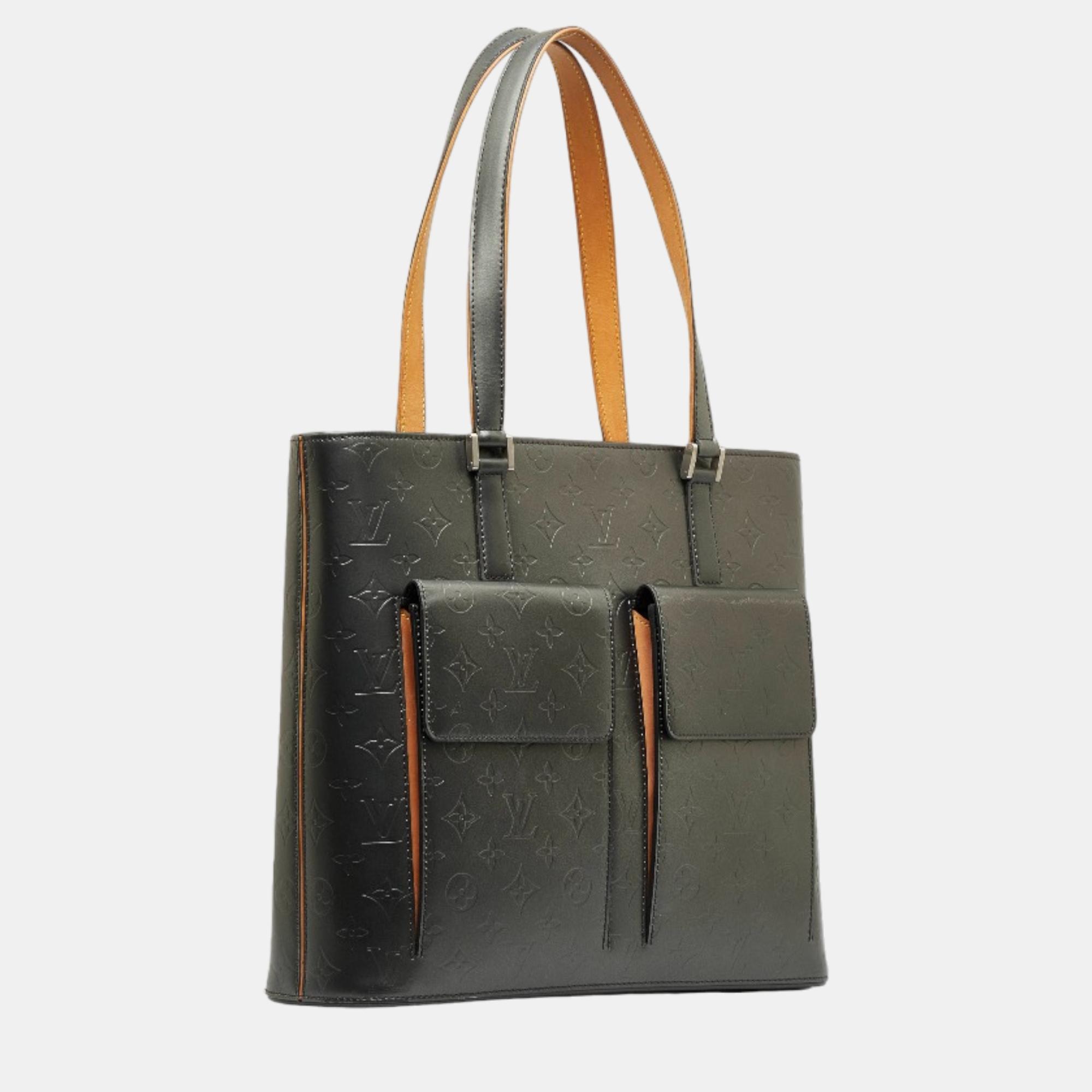 

Louis Vuitton Black Monogram Mat Wilwood Tote Bag
