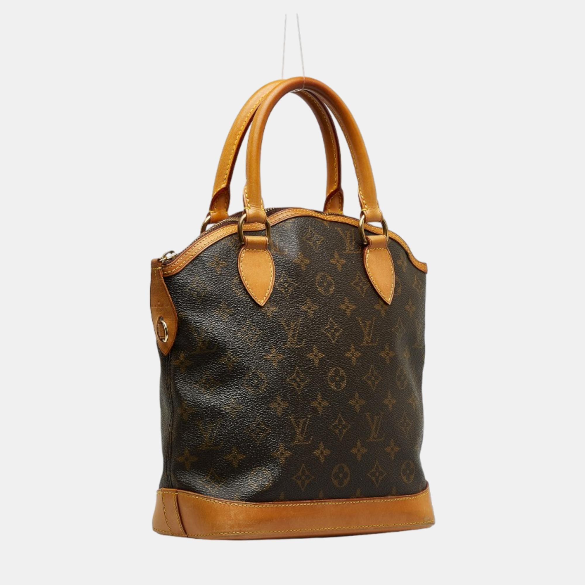 

Louis Vuitton Brown Canvas Monogram Lockit Vertical Handbag