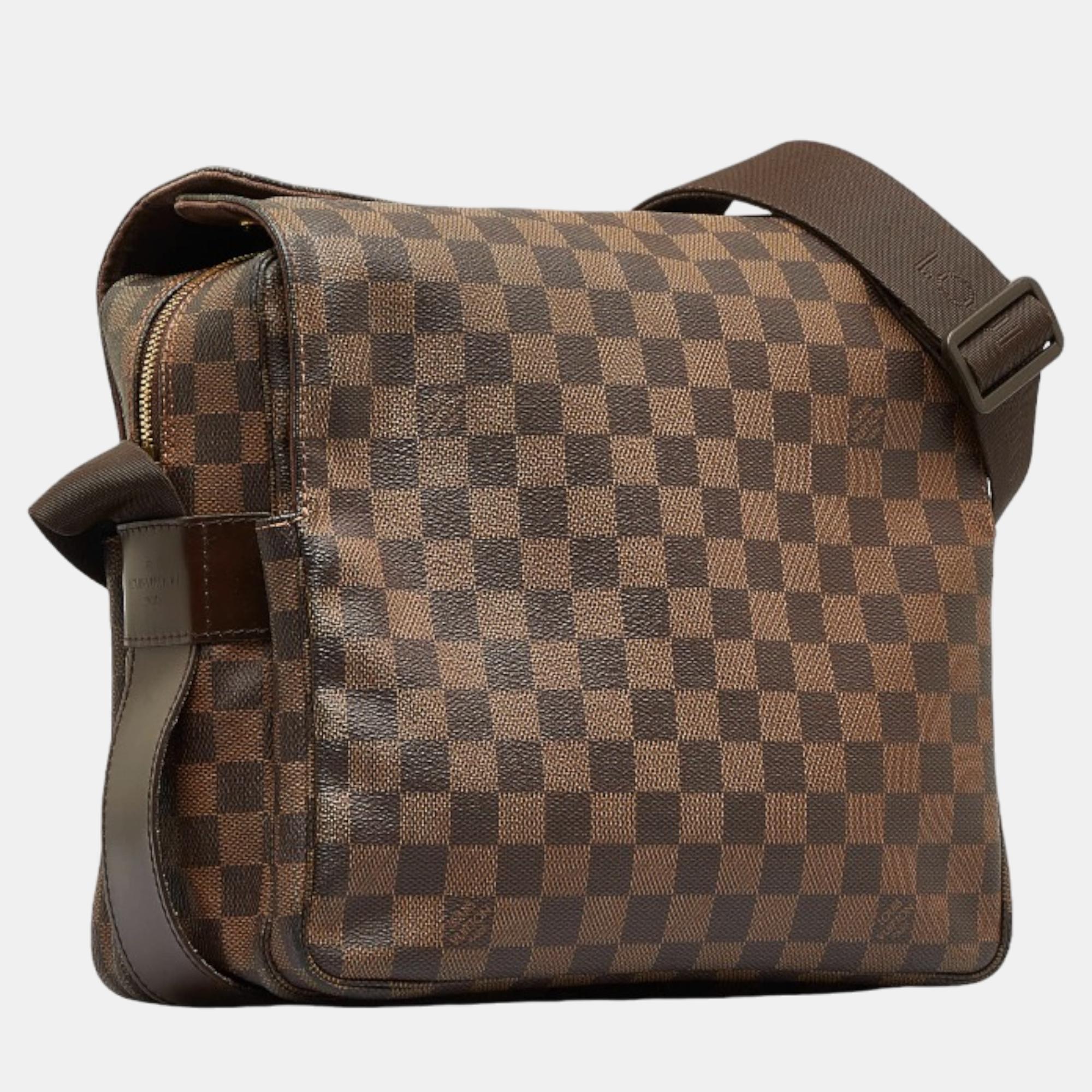 

Louis Vuitton Brown Canvas Damier Ebene Naviglio Crossbody Bag