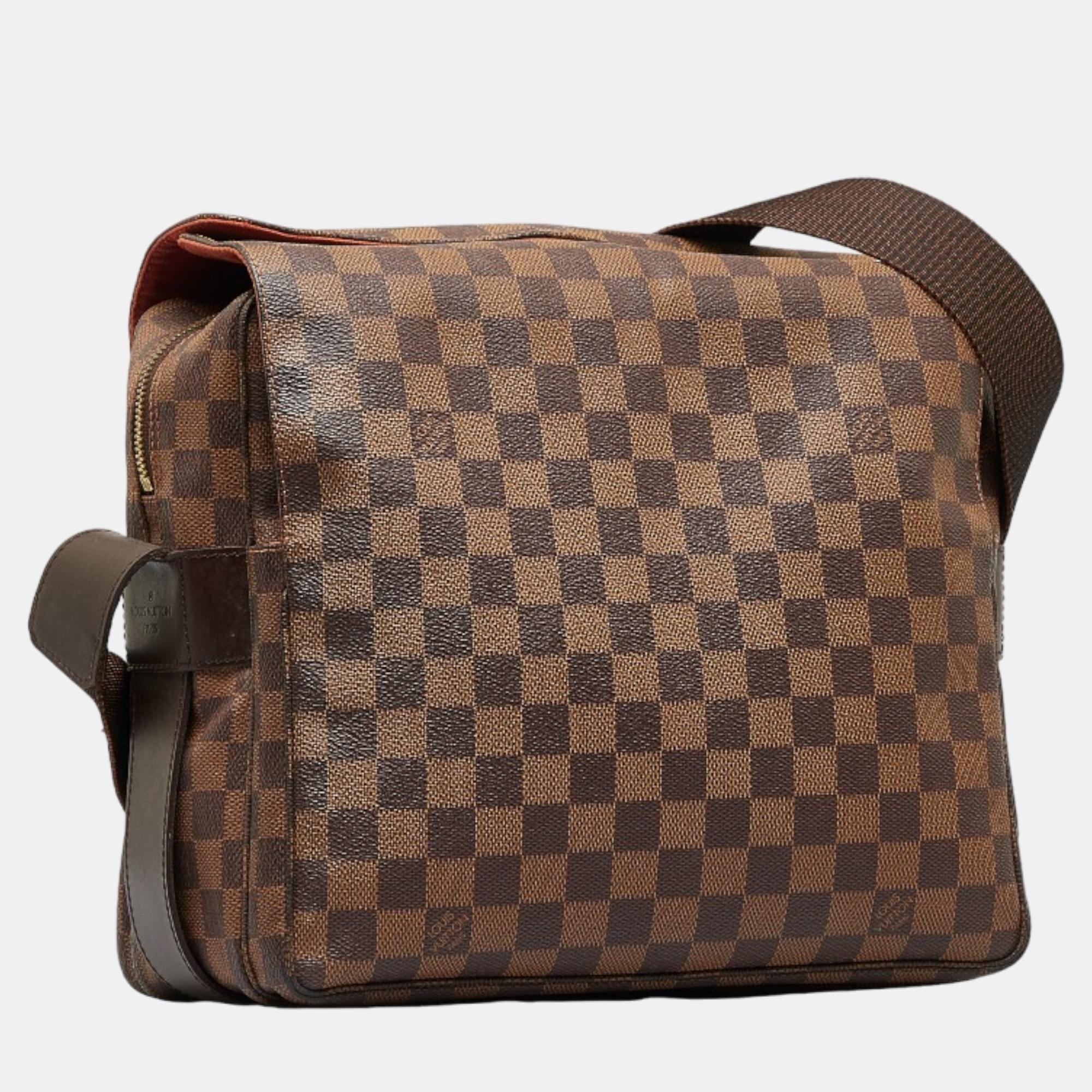 

Louis Vuitton Brown Canvas Damier Ebene Naviglio Crossbody Bag