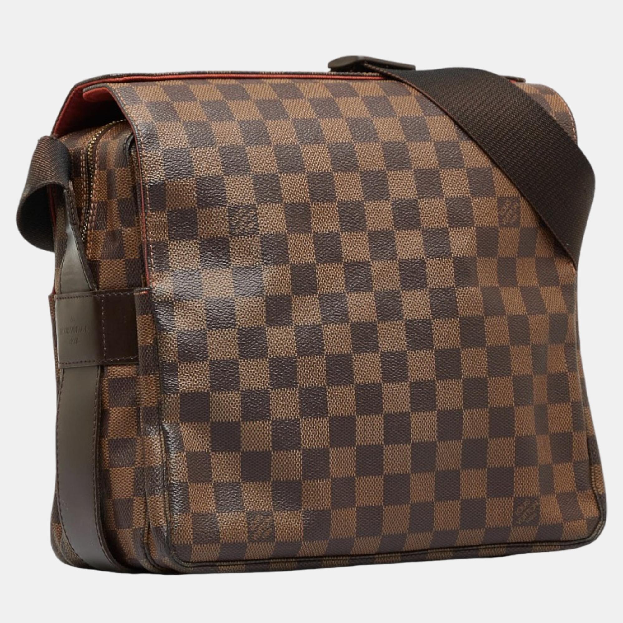 

Louis Vuitton Brown Canvas Damier Ebene Naviglio Crossbody Bag