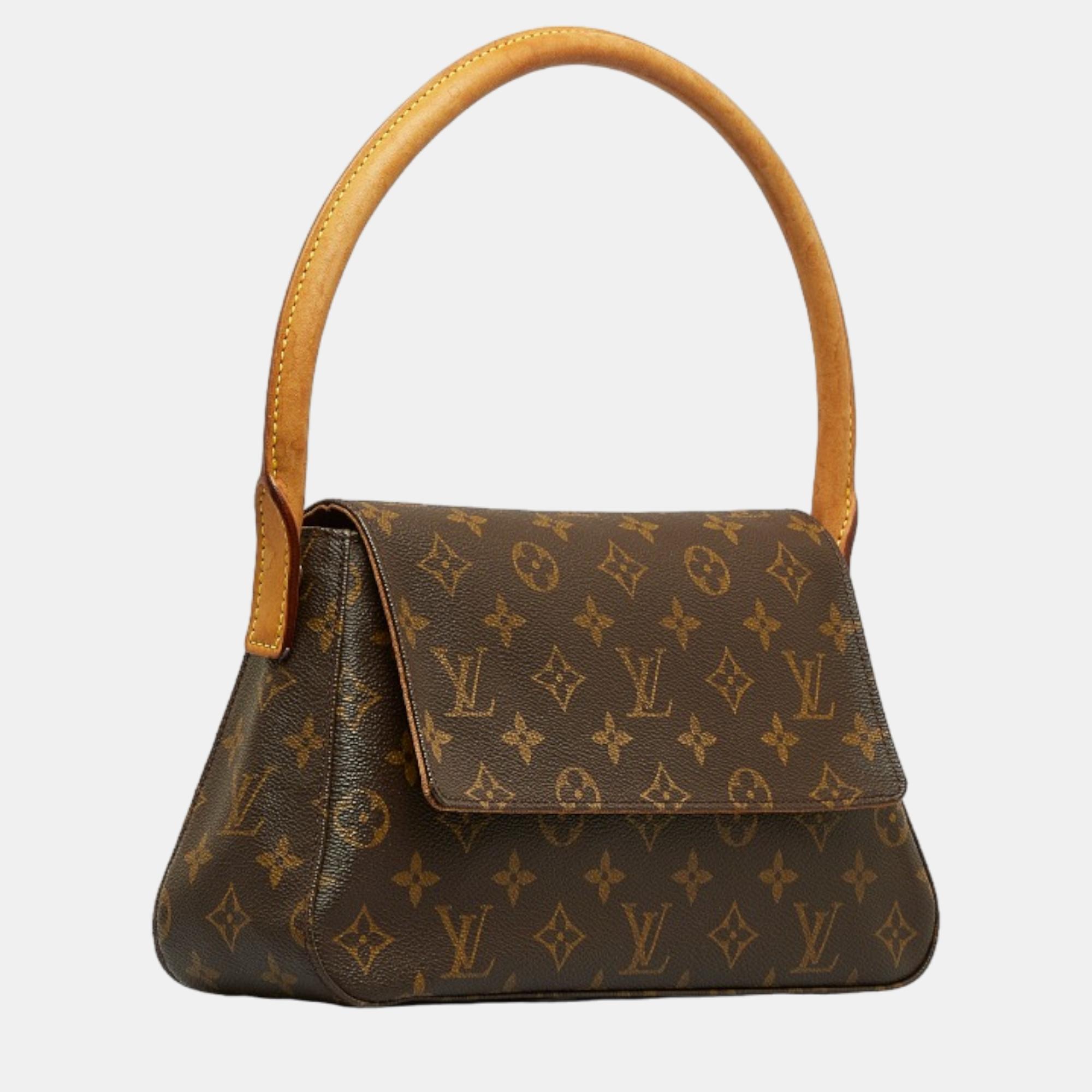 

Louis Vuitton Brown Canvas Monogram Mini Looping Shoulder Bag