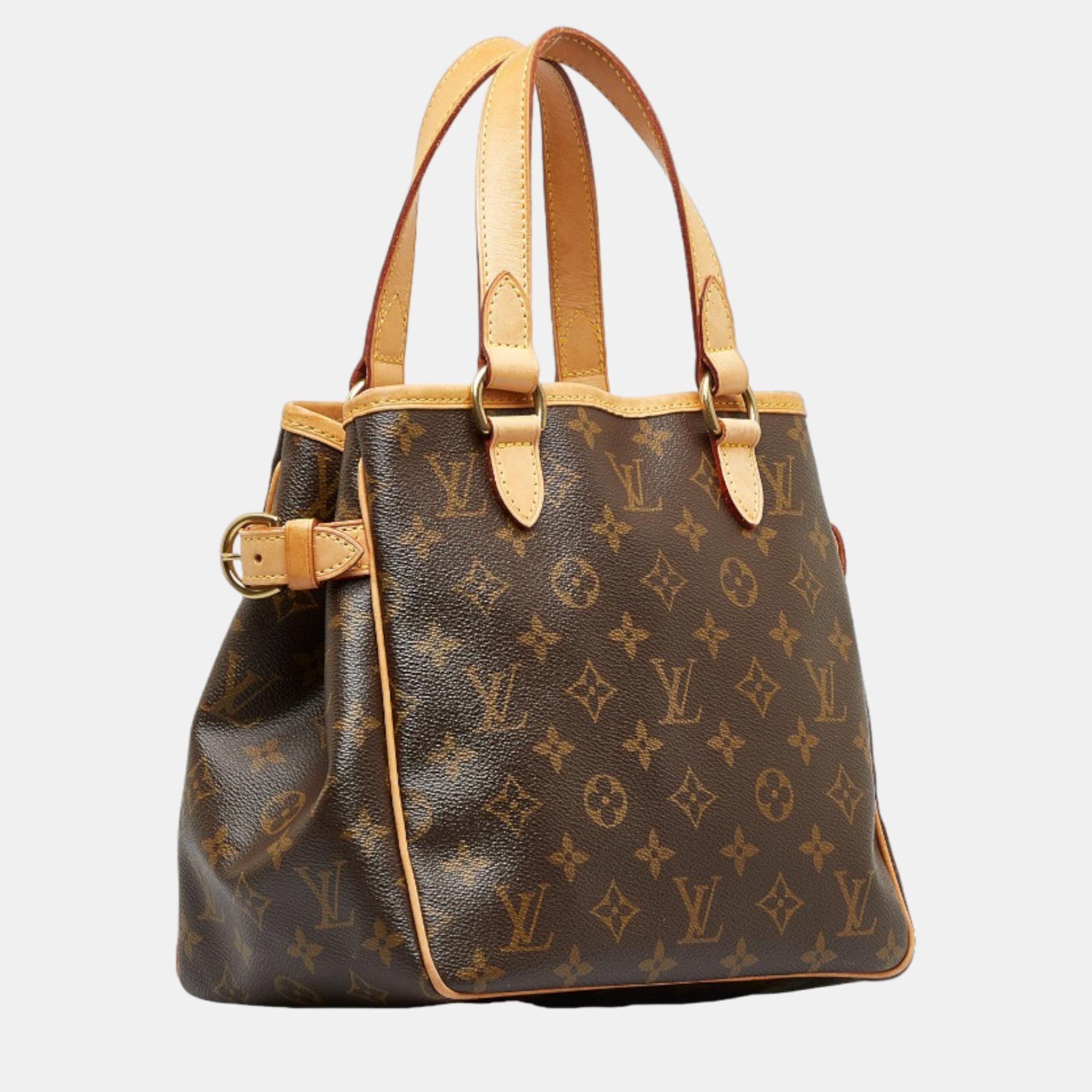 

Louis Vuitton Brown Canvas Monogram Batignolles Vertical Tote Bag