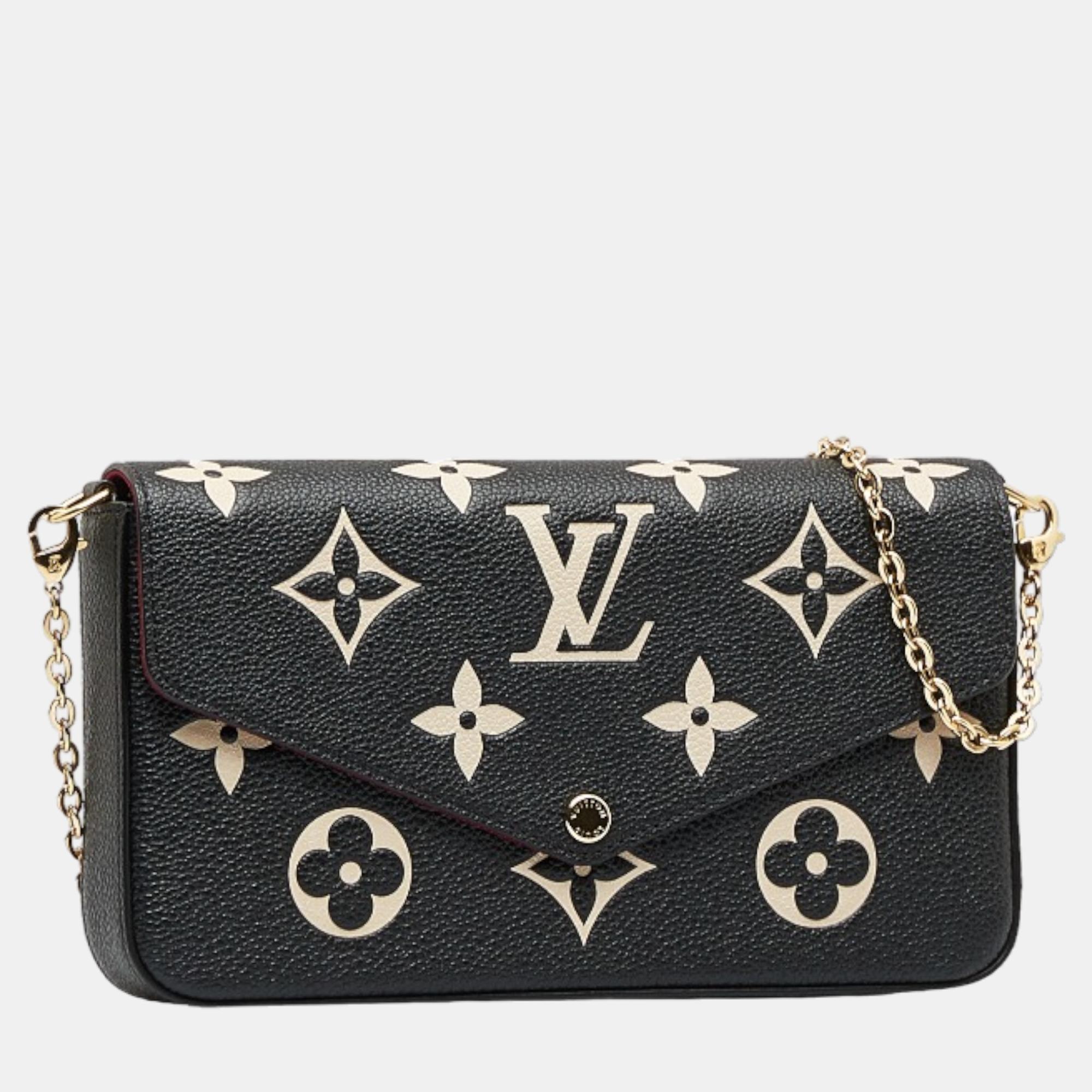 

Louis Vuitton Black Monogram Giant Empreinte Pochette Felicie Shoulder Bag