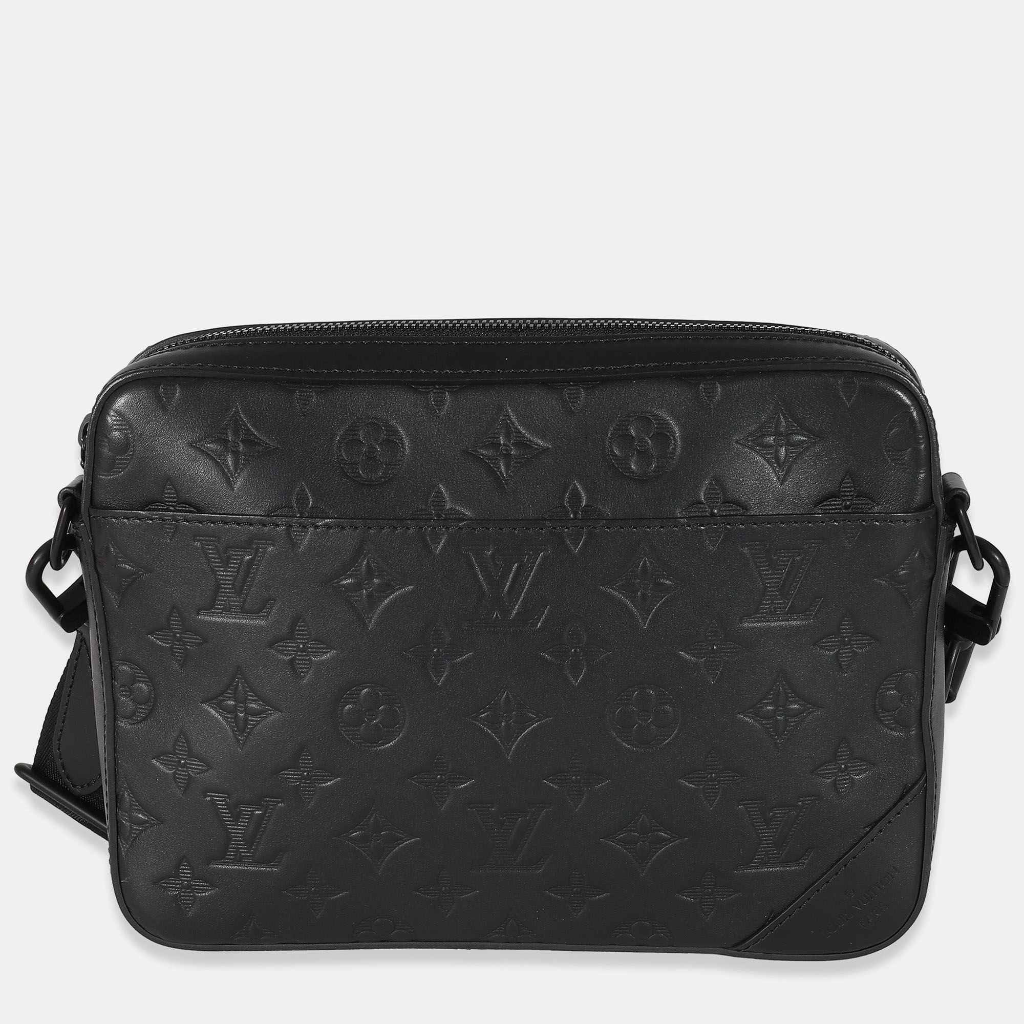 

Louis Vuitton Black Monogram Shadow Leather Duo Messenger Bag