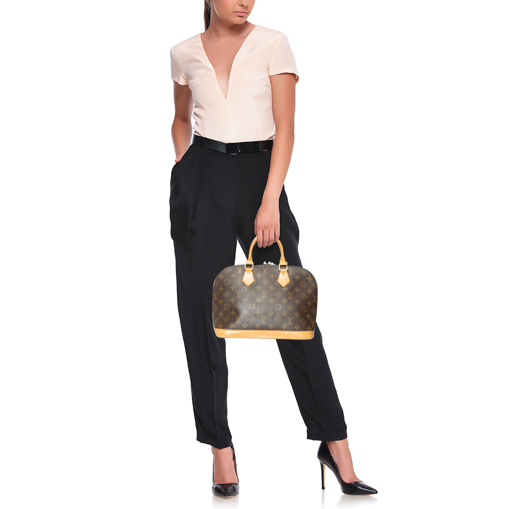 

Louis Vuitton Monogram Canvas Alma PM Bag, Brown