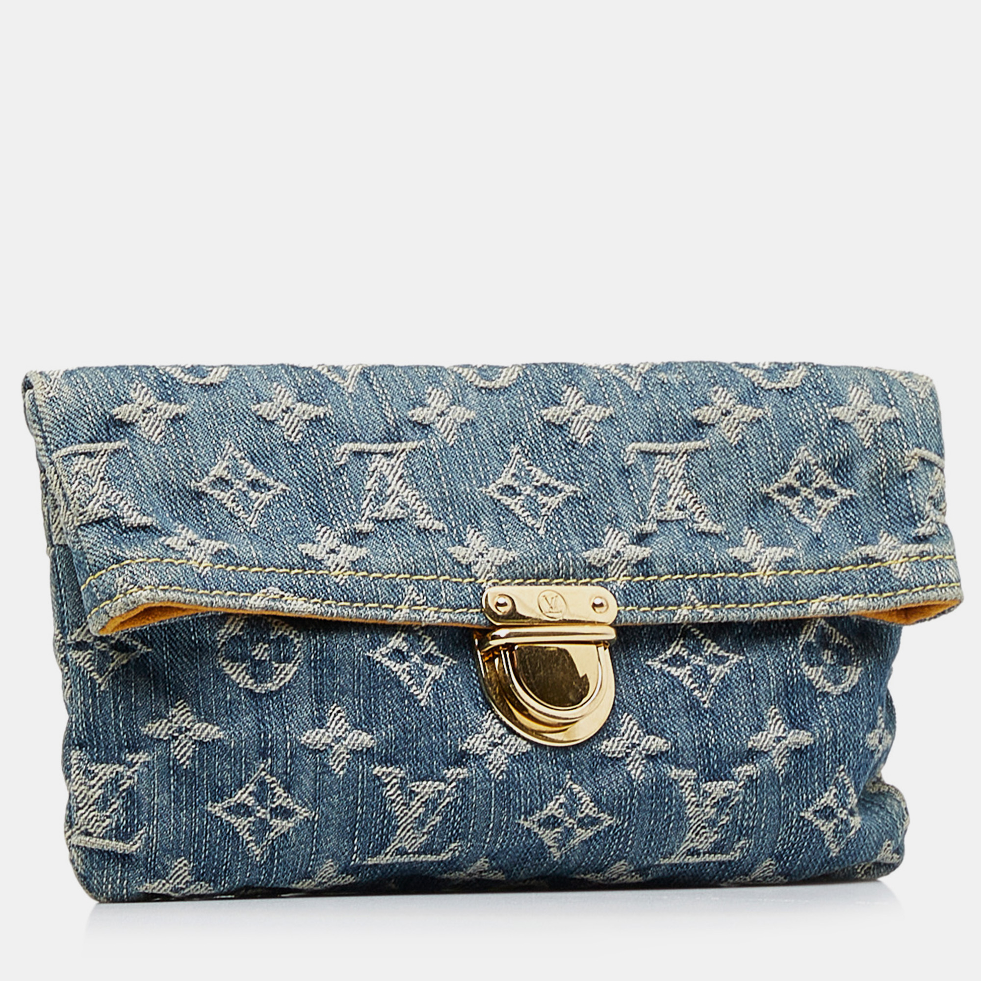 

Louis Vuitton Monogram Denim Pochette Plate, Blue