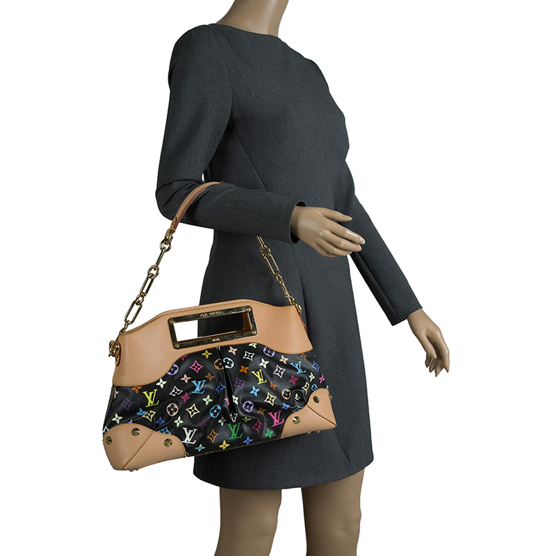 

Louis Vuitton Black Multicolor Monogram Canvas Judy MM Bag