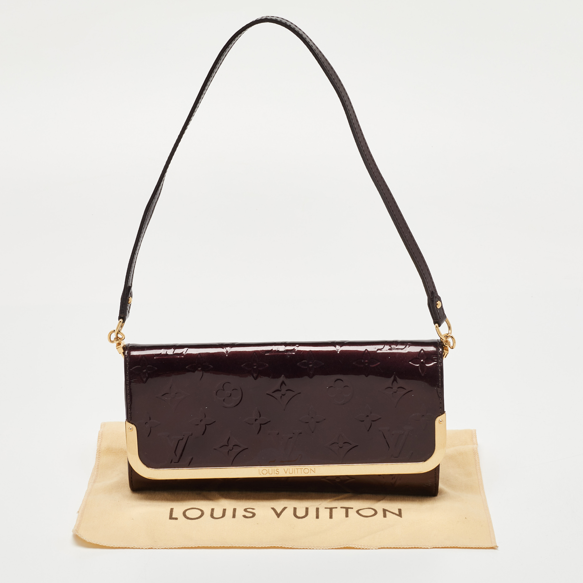 Louis Vuitton Amarante Monogram Vernis Ana Chain Clutch Louis Vuitton | The  Luxury Closet