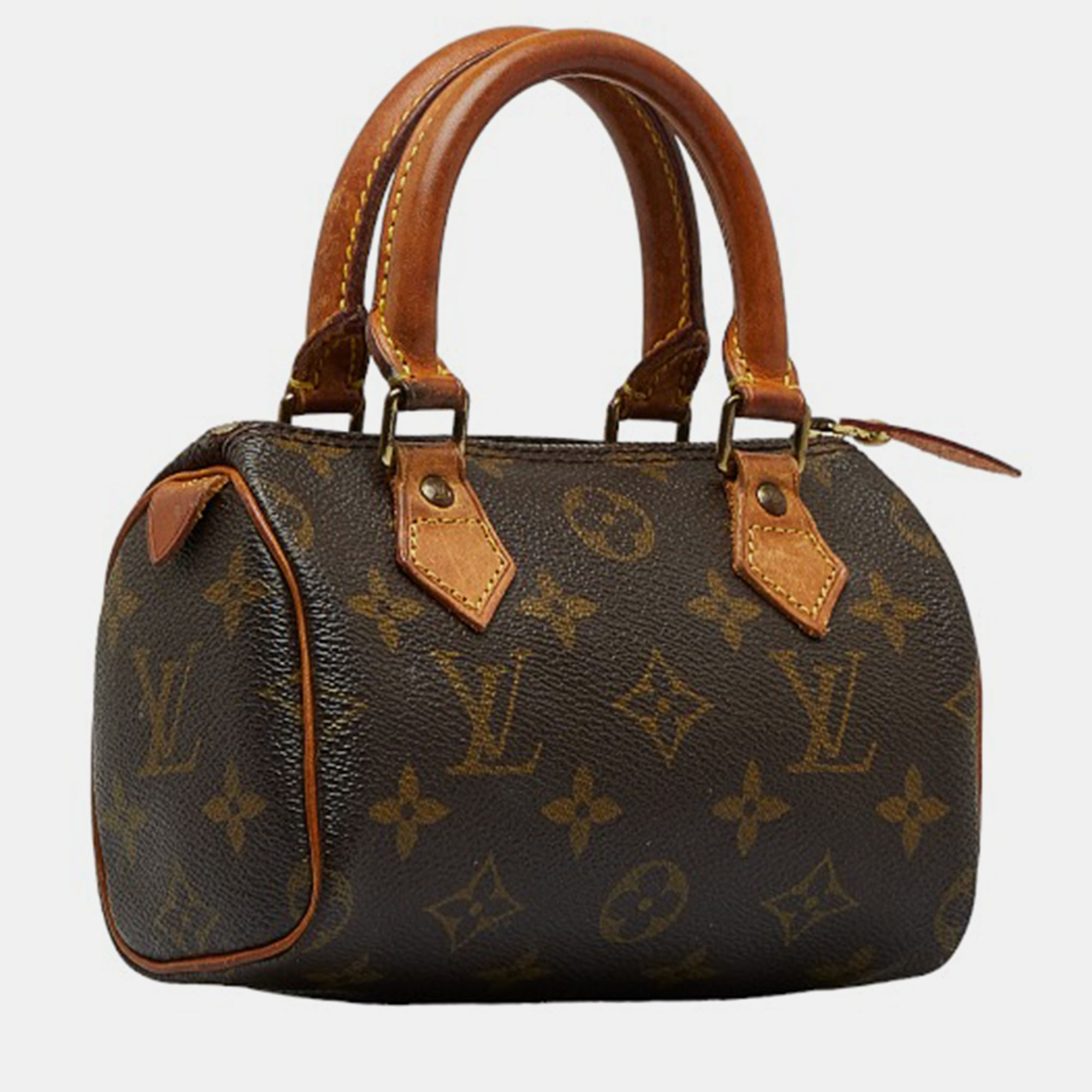 

Louis Vuitton Brown Canvas Monogram Mini Speedy Satchel Bag