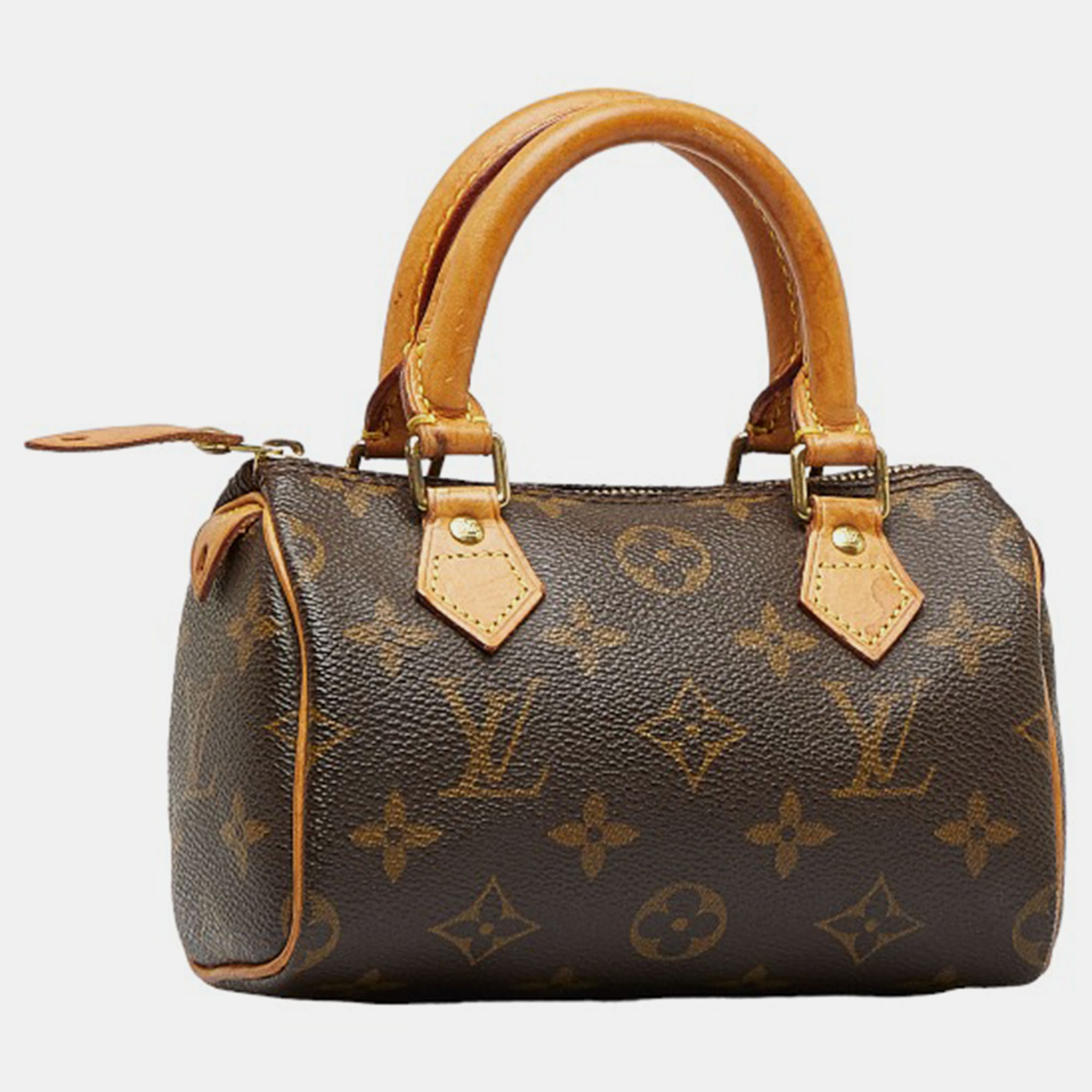 

Louis Vuitton Brown Canvas Monogram Mini Speedy Satchel Bag