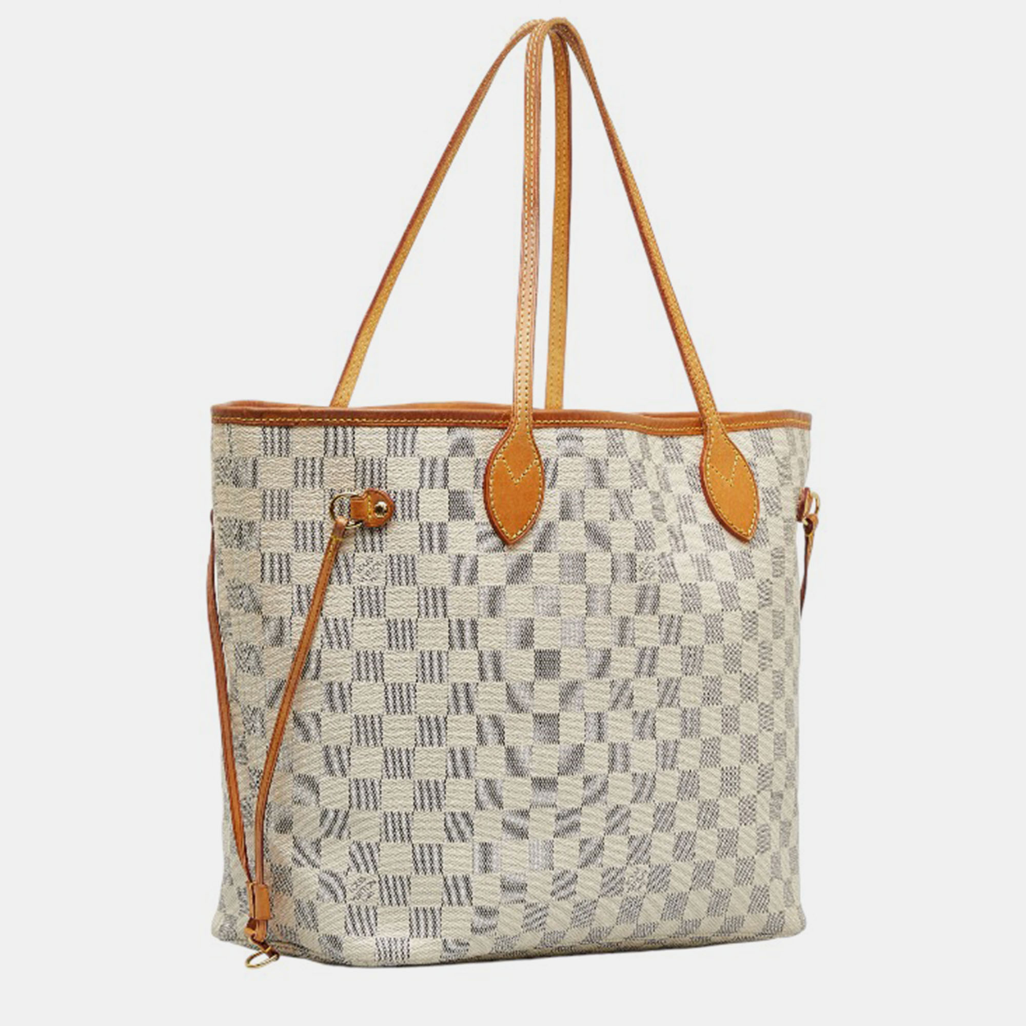 

Louis Vuitton White Canvas Damier Azur Neverfull MM Tote Bag