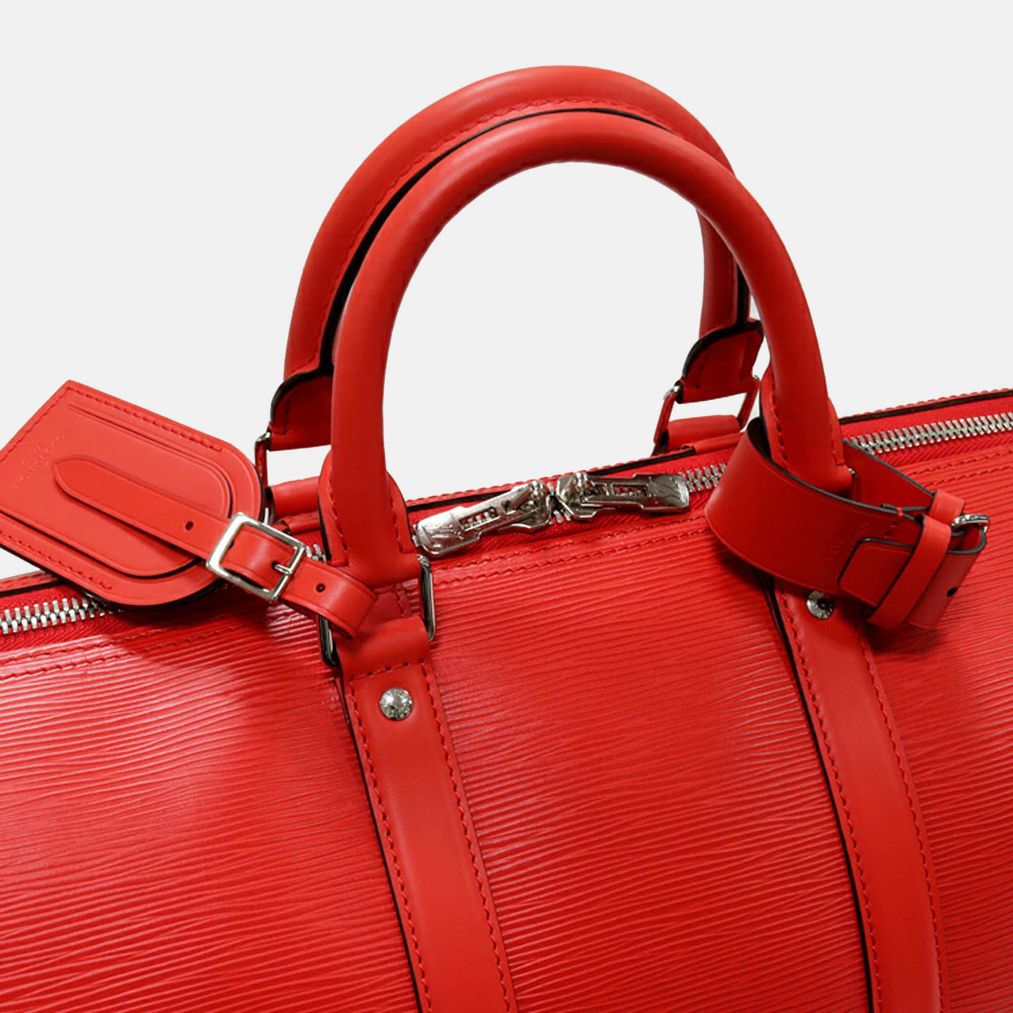 LOUIS VUITTON X Supreme Red Epi Leather Keepall 45cm Bandouliere