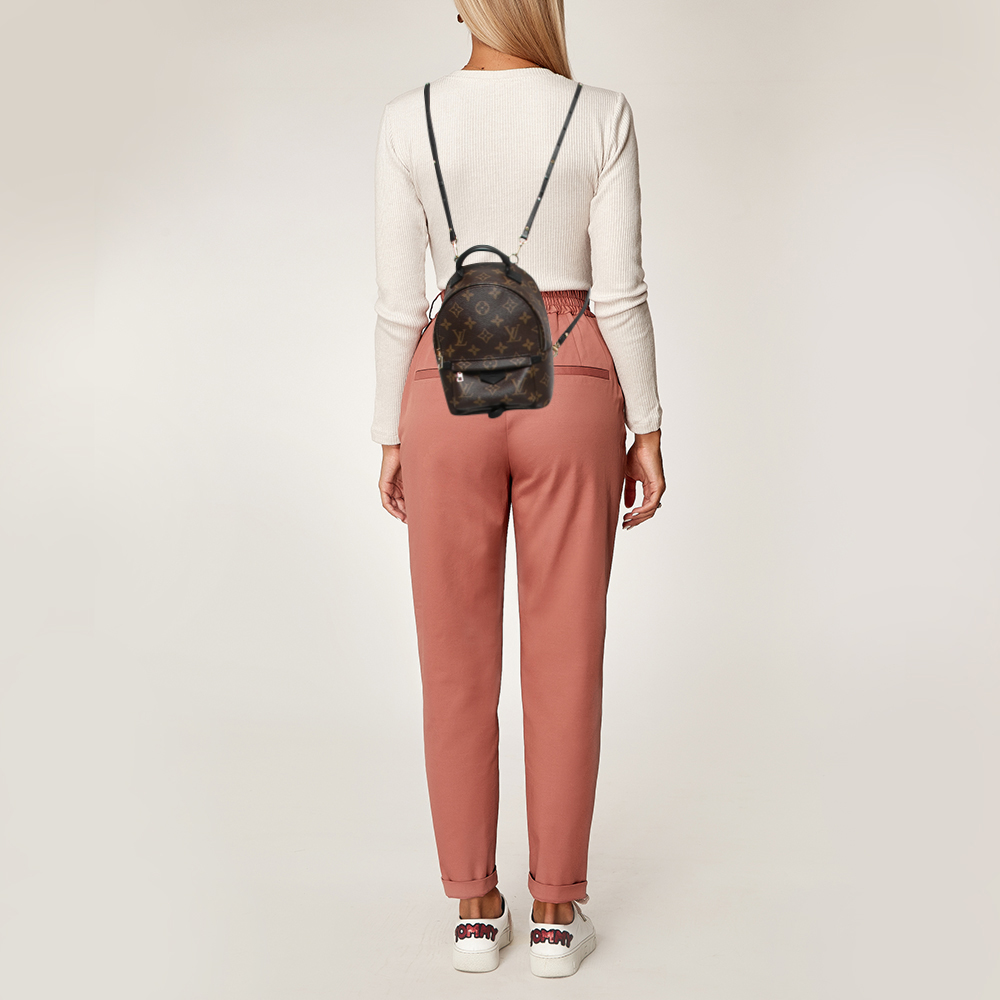 

Louis Vuitton Monogram Canvas Mini Palm Springs Backpack, Brown