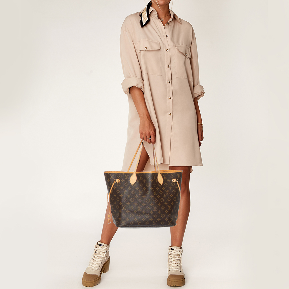 

Louis Vuitton Monogram Canvas Neverfull MM Bag, Brown