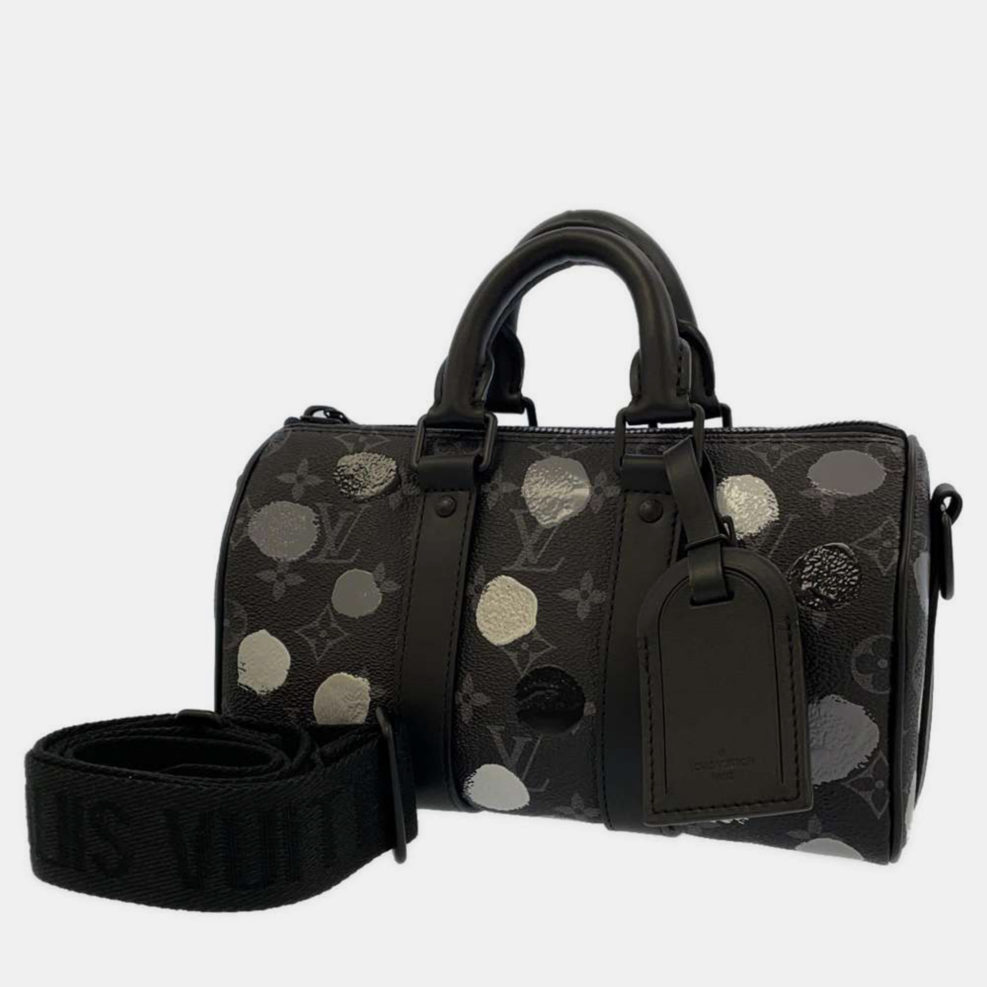 Louis Vuitton YK Keepall 25 Crossbody Bag M46406 Monogram Eclipse Dot Black  New