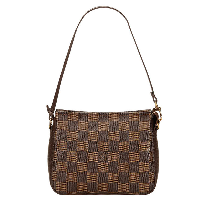 Brown Louis Vuitton Damier Ebene Pochette Trousse Handbag – Designer Revival