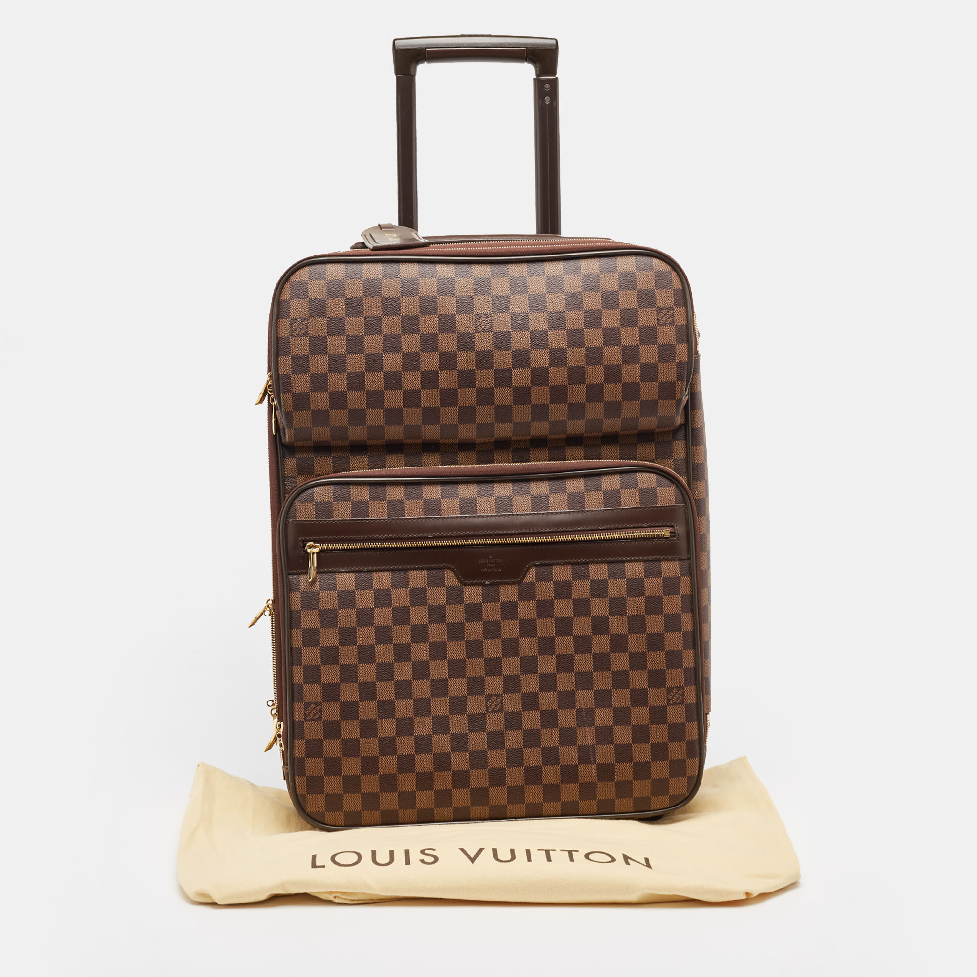 Louis Vuitton Damier Ebene Canvas Pegase 45 Luggage Louis Vuitton | The  Luxury Closet