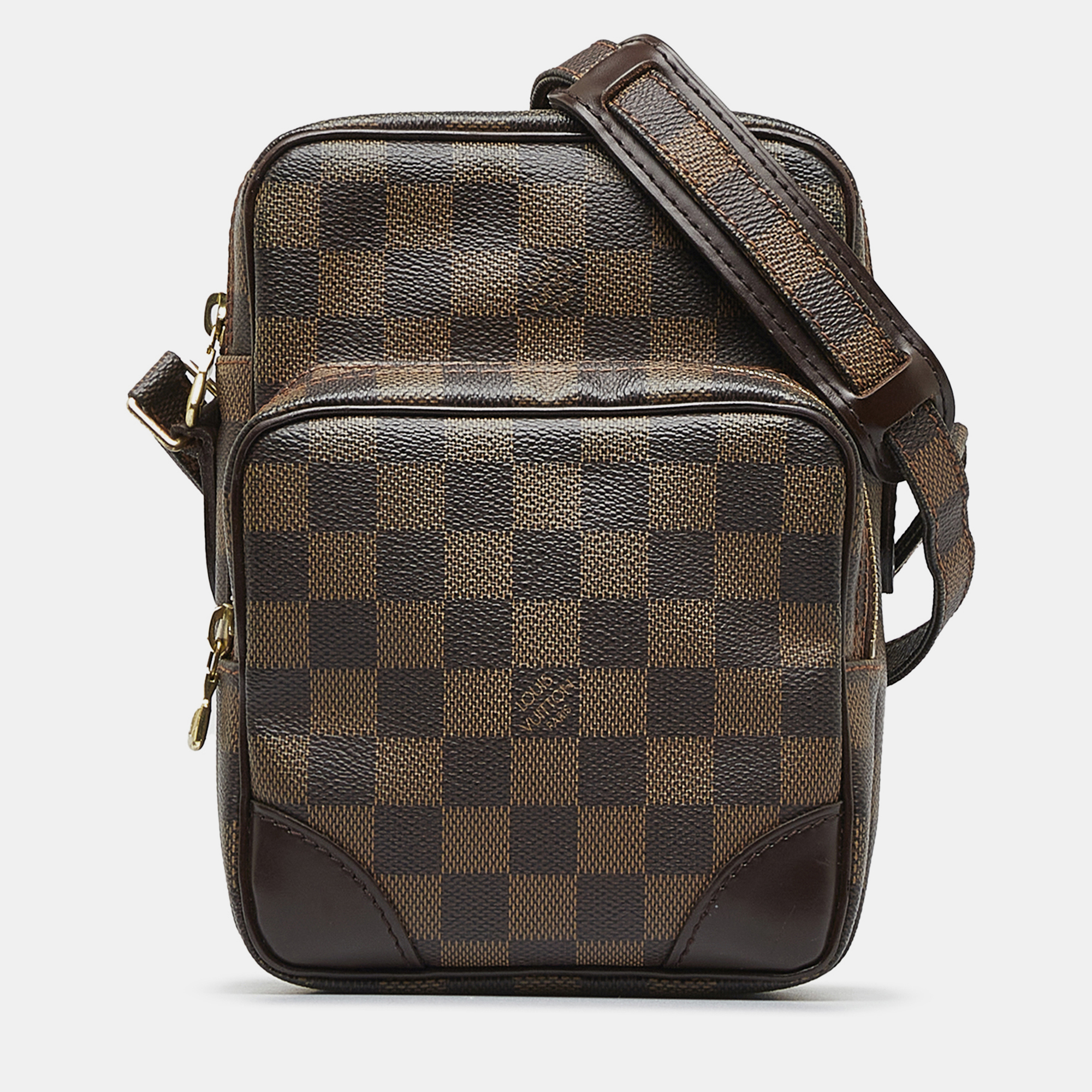 Auth Louis Vuitton Damier Pochette Gange Body Bag Crossbody Bag