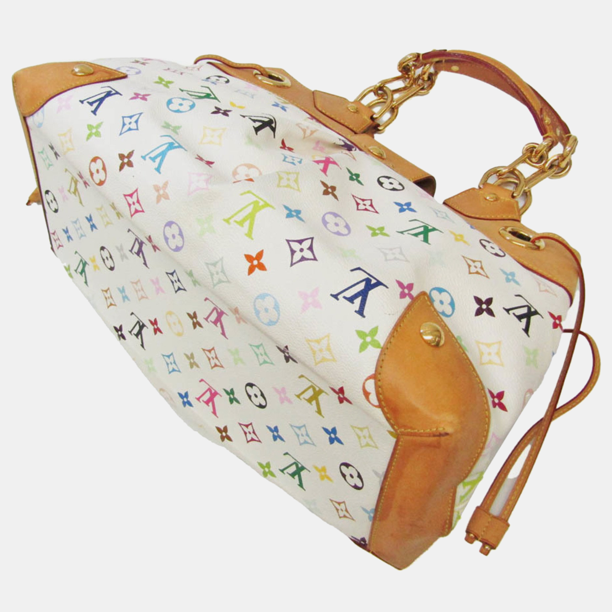 

Louis Vuitton White Multicolor Monogram Canvas Ursula Satchel