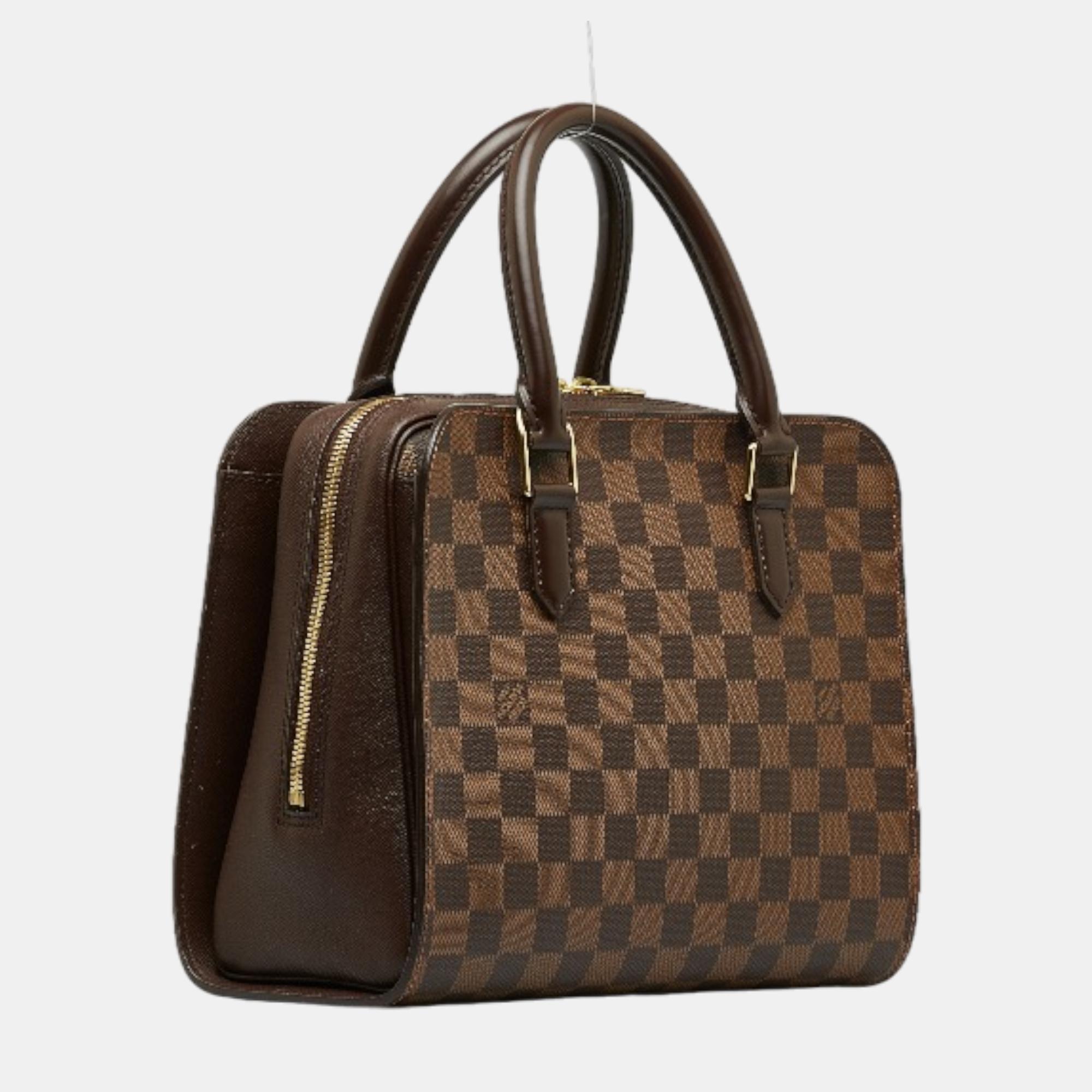 

Louis Vuitton Brown Damier Ebene Canvas and Leather Triana Satchel