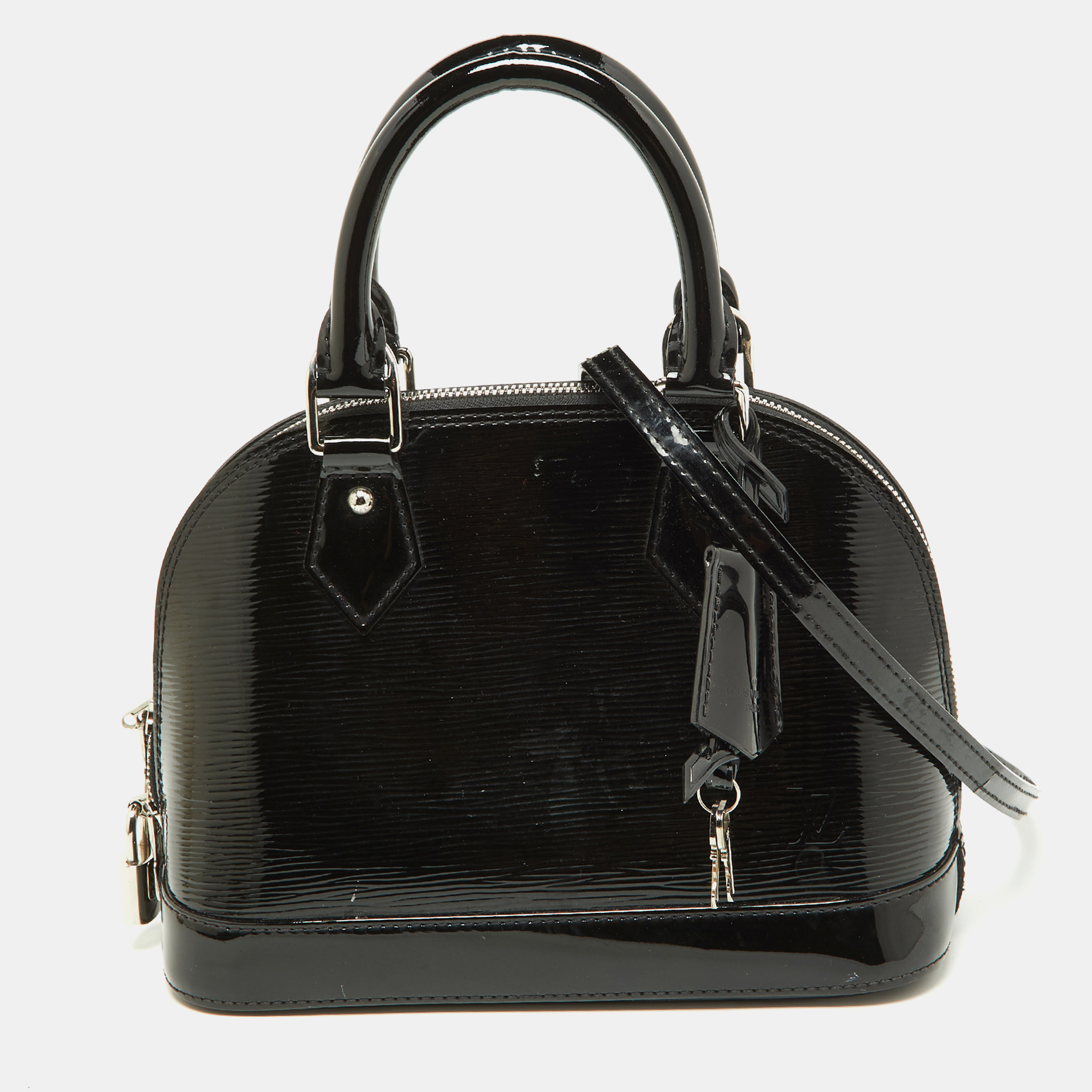 Pre-owned Louis Vuitton Black Electric Epi Leather Alma Bb Bag