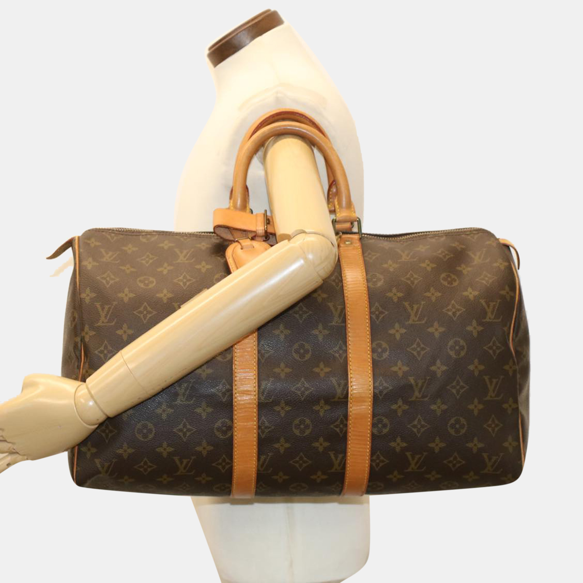 

Louis Vuitton Brown Monogram Canvas Keepall 45 Duffel Bag