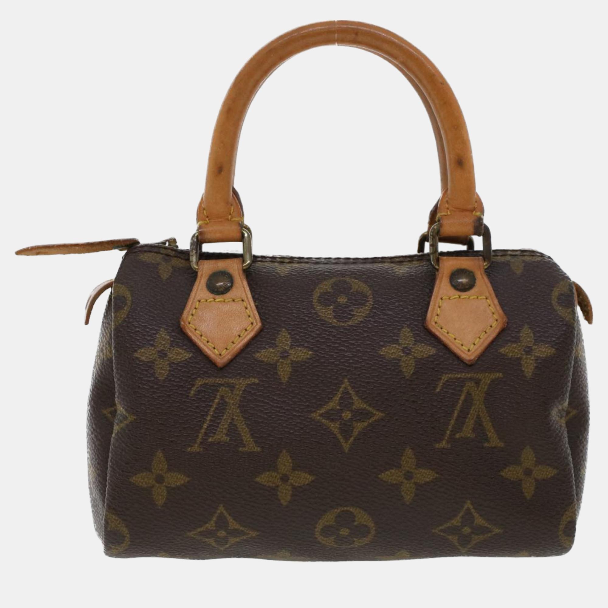 

Louis Vuitton Brown Monogram Canvas Mini Speedy Satchel