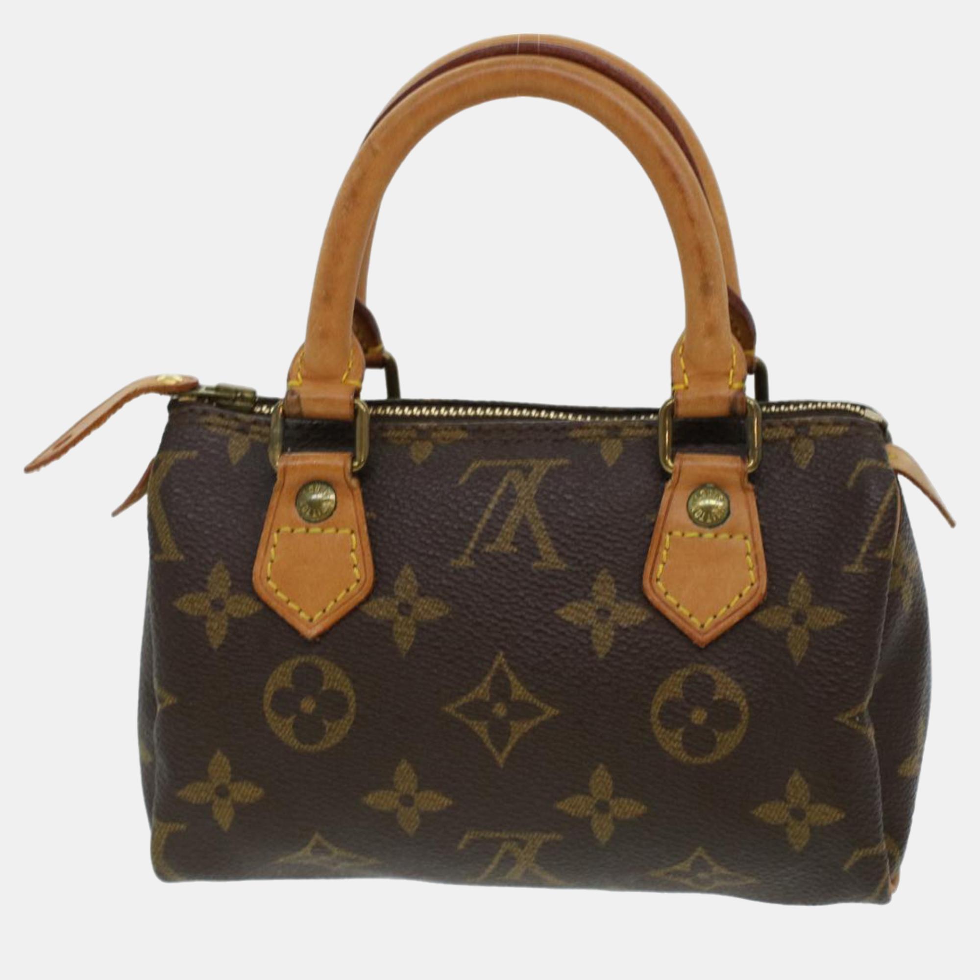 

Louis Vuitton Brown Monogram Canvas Mini Speedy Satchel