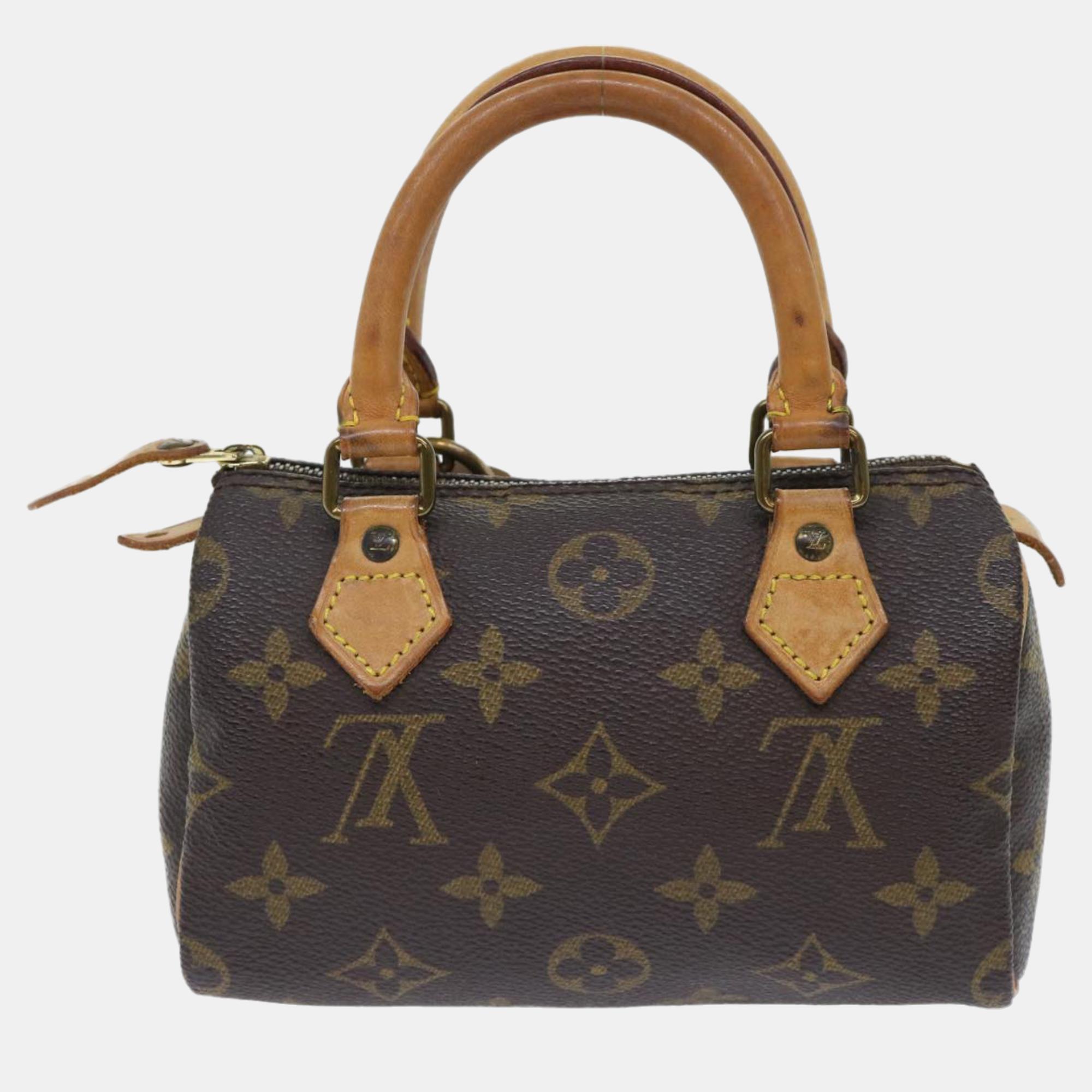 

Louis Vuitton Brown Monogram Canvas Mini Speedy Satchel