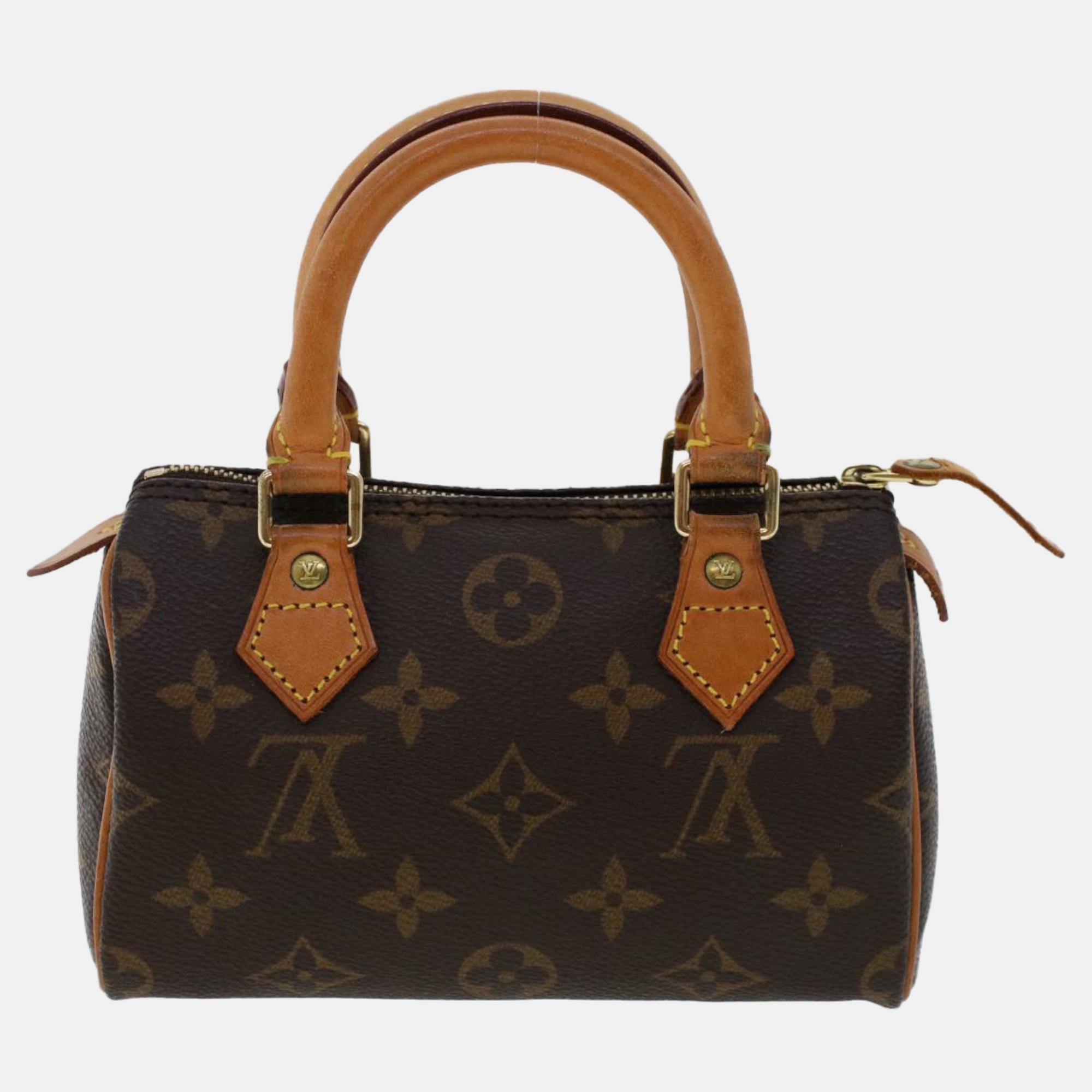 

Louis Vuitton Brown Monogram Canvas Mini Speedy Satchel