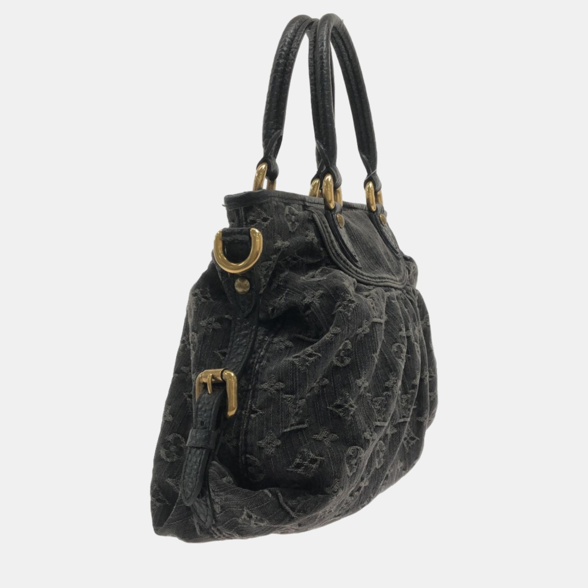 

Louis Vuitton Black Monogram Denim Neo Cabby MM Tote Bag